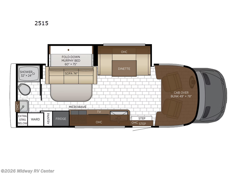 2027 Newmar Freedom Aire 2515 - New Class C For Sale by Midway RV Center in Grand Rapids, Michigan features Slideout
