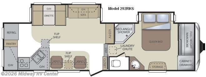 2011 Keystone Cougar 292RKS - Used Fifth Wheel For Sale by Midway RV Center in Grand Rapids, Michigan features Slideout