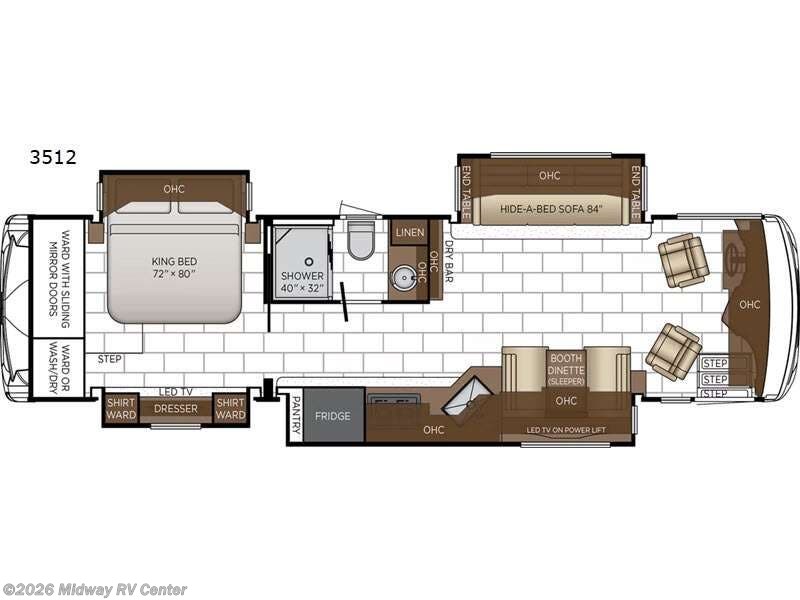 2027 Newmar Ventana 3512 - New Class A For Sale by Midway RV Center in Grand Rapids, Michigan features Slideout