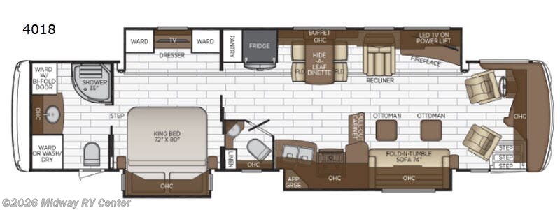2019 Newmar Dutch Star 4018 - Used Class A For Sale by Midway RV Center in Grand Rapids, Michigan features Slideout