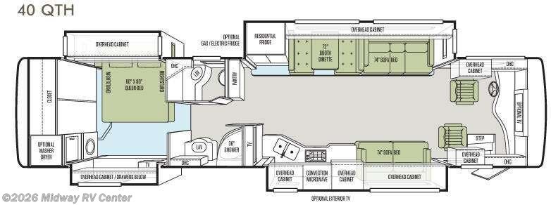2013 Tiffin Phaeton 40 QTH - Used Class A For Sale by Midway RV Center in Grand Rapids, Michigan features Slideout