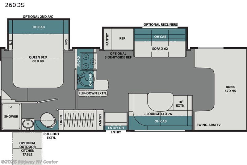 2020 Coachmen Leprechaun 260DS Chevy 4500 - Used Class C For Sale by Midway RV Center in Grand Rapids, Michigan features Slideout