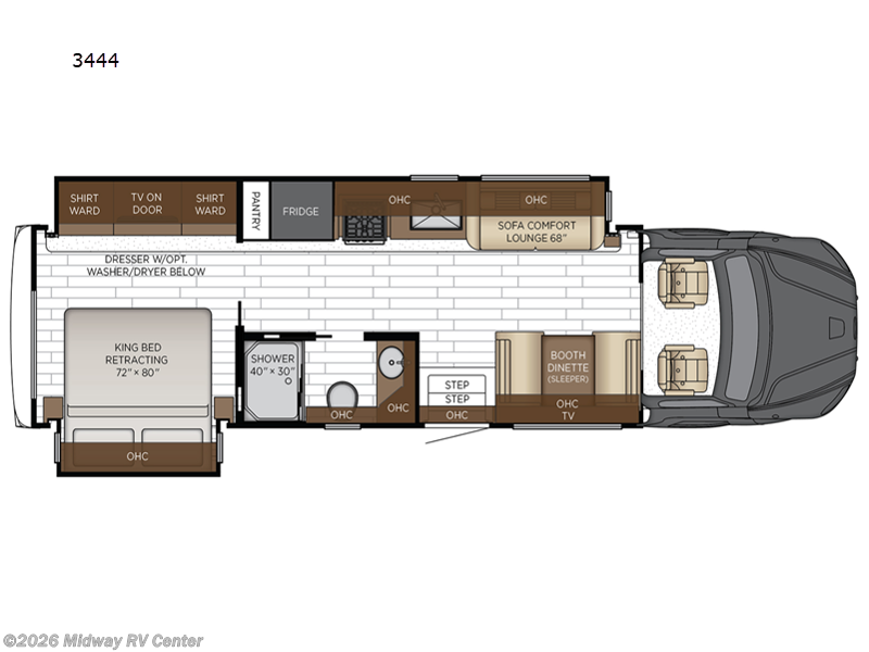 2027 Newmar Grand Star 3444 - New Super C For Sale by Midway RV Center in Grand Rapids, Michigan features Slideout