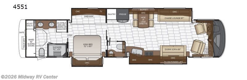2019 Newmar London Aire 4551 - Used Class A For Sale by Midway RV Center in Grand Rapids, Michigan features Slideout