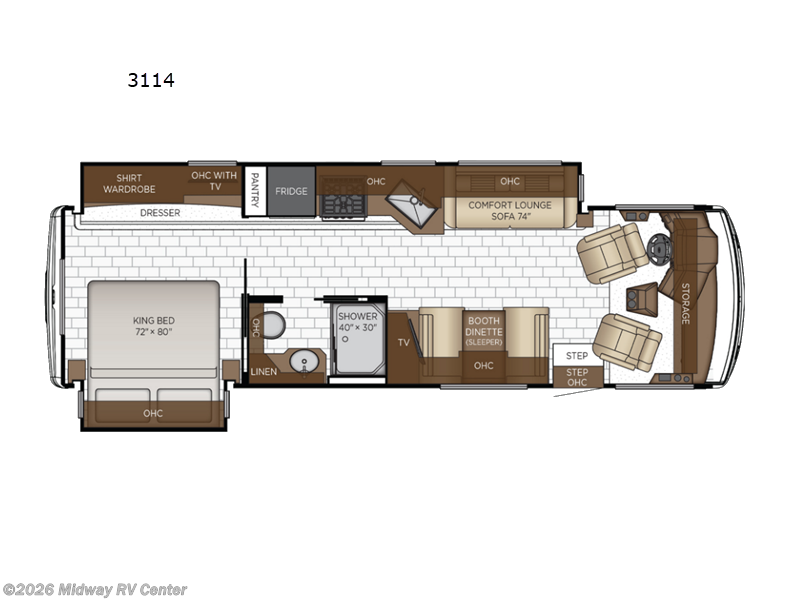 2027 Newmar Bay Star 3114 - New Class A For Sale by Midway RV Center in Grand Rapids, Michigan features Slideout