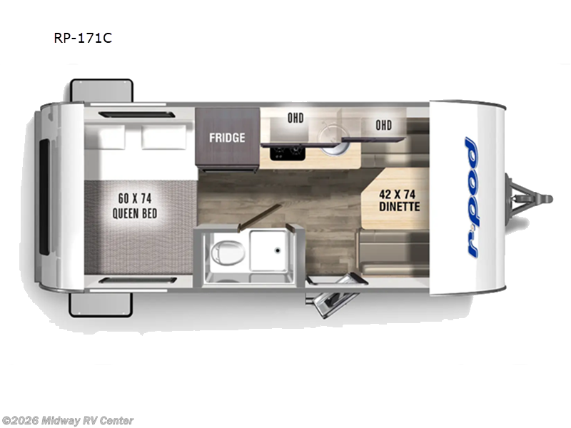 2024 Forest River R Pod RP-171C - Used Travel Trailer For Sale by Midway RV Center in Grand Rapids, Michigan