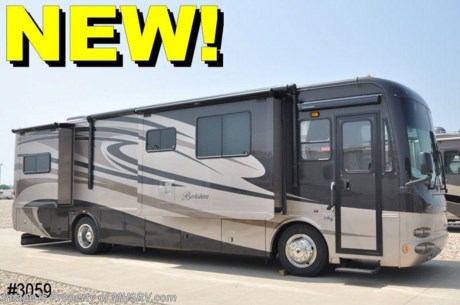 &lt;img src=&quot;http://www.mhsrv.com/images/sold.jpg&quot;/&gt;SOLD 06/03/09 - 2008 Forest River Berkshire RV. This awesome new diesel pusher from the Berkshire/Hathaway group has a powerful 340 HP Cummins diesel engine, engine brake, 7.5 diesel generator on slide-out, Allison 6-speed transmission, power patio awning, tank heater, 2000 watt inverter, crowned fiberglass roof, decor kit, two roof A/C units with heat pumps, 15.0 BTU front A/C upgrade, all coach water filtration system, water mainfold system, side hinge baggage doors, slide-out room awning toppers, refrigerator with ice maker, power driver&#39;s seat, 32&quot; LCD TV in living room with surround sound stereo and DVD, AM/FM/CD, LCD TV in bedroom, gorgeous full body paint, Freightliner raised rail chassis w/55 degree wheel cut, steel bulkhead and firewall, dual fuel fills, front mask protection film, automatic hydraulic leveling system, 7&#39; ceiling height, soft touch vinyl ceiling, autumn cherry cabinets, 3-burner range, microwave/convection oven, solid surface kitchen counter top, back-up camera w/audio, leather sofa sleeper and much more. One of the best values in diesel motor homes on the market today. Sale price includes all rebates and incentives that may apply unless otherwise specified. 
