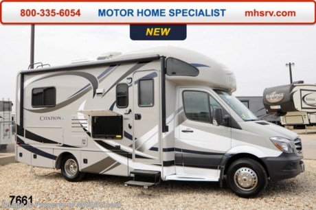 /TX 3/19/14  *SOLD*  Receive a $1,000 VISA Gift Card with purchase at The #1 Volume Selling Motor Home Dealer in the World! Offer expires March 31st, 2013. Visit MHSRV .com or Call 800-335-6054 for complete details.   MSRP $120,588.  New 2014 Thor Motor Coach Chateau Citation Sprinter Diesel. Model 24SA. This RV measures approximately 24ft. 6in. in length &amp; features a slide-out room. Optional equipment includes the Sapphire HD-MAX exterior, LCD TV in bedroom, exterior entertainment center, wood dash applique, diesel generator, child safety tether, heated holding tank pads &amp; second auxiliary battery. The all new 2014 Chateau Citation Sprinter also features a turbo diesel engine, AM/FM/CD, power windows &amp; locks, keyless entry &amp; much more. For additional photos and information on this unit please visit Motor Home Specialist at MHSRV .com or call 800-335-6054. At Motor Home Specialist we DO NOT charge any prep or orientation fees like you will find at other dealerships. All sale prices include a 200 point inspection, interior &amp; exterior wash &amp; detail of vehicle, a thorough coach orientation with an MHS technician, an RV Starter&#39;s kit, a nights stay in our delivery park featuring landscaped and covered pads with full hook-ups and much more! Read From Thousands of Testimonials at MHSRV .com and See What They Had to Say About Their Experience at Motor Home Specialist. WHY PAY MORE?...... WHY SETTLE FOR LESS?