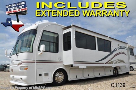 &lt;a href=&quot;http://www.mhsrv.com/other-rvs-for-sale/alfa-rv/&quot;&gt;&lt;img src=&quot;http://www.mhsrv.com/images/sold-alfa.jpg&quot; width=&quot;383&quot; height=&quot;141&quot; border=&quot;0&quot; /&gt;&lt;/a&gt;
Pre-Owned RV SOLD 06/13/09 - *STILL UNDER EXTENDED WARRANTY! Consignment Unit* 2007 Alfa See Ya SOo Long, model 1007, Caterpillar 350 HP diesel engine, Freightliner raised rail chassis, Allison 6 speed transmission, Xantrex inverter, Guardian 7.5KW diesel generator, Leveling jack system, back up camera with audio, exhaust brake, air brakes, cruise control, tilt/telescoping wheel, Smart Wheel, power visors, cab fans, power mirrors with heat, GPS navigation, leather power seats, 6-disc CD changer, tile flooring, VCR, RCA surround sound system, 3 TVs with LCD in bedroom, microwave, gas stovetop with oven, slide out kitchen extension, 4-door refrigerator with ice maker, gas/electric water heater, stack washer/dryer, dual pane glass, day/night shades, leather sleeper sofa, 2 Euro chairs with ottomans, dinette table and chairs, computer desk, 7&#39; 1/2 ceilings, fantastic fans, 2 ceiling fans, sold surface counters, queen bed, power patio awning, 2 slide out cargo trays with outside grill, and TV, exterior freezer/fridge, 50 amp service, roof ladder, power entrance steps, wheel simulators, gravel shield, exterior radio and speakers, air horns slide out awning toppers, automatic dump valves, King Dome satellite system, basement A/C with heat pumps, non-smoker, no pets, only 15K miles and much more. 