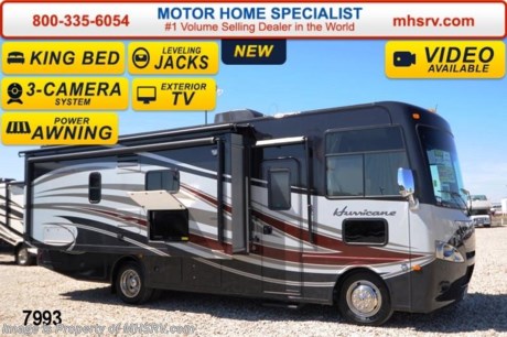 /TX 7/14/14 &lt;a href=&quot;http://www.mhsrv.com/thor-motor-coach/&quot;&gt;&lt;img src=&quot;http://www.mhsrv.com/images/sold-thor.jpg&quot; width=&quot;383&quot; height=&quot;141&quot; border=&quot;0&quot; /&gt;&lt;/a&gt; 2014 CLOSEOUT! &lt;object width=&quot;400&quot; height=&quot;300&quot;&gt;&lt;param name=&quot;movie&quot; value=&quot;//www.youtube.com/v/kmlpm26tPJA?hl=en_US&amp;amp;version=3&quot;&gt;&lt;/param&gt;&lt;param name=&quot;allowFullScreen&quot; value=&quot;true&quot;&gt;&lt;/param&gt;&lt;param name=&quot;allowscriptaccess&quot; value=&quot;always&quot;&gt;&lt;/param&gt;&lt;embed src=&quot;//www.youtube.com/v/kmlpm26tPJA?hl=en_US&amp;amp;version=3&quot; type=&quot;application/x-shockwave-flash&quot; width=&quot;400&quot; height=&quot;300&quot; allowscriptaccess=&quot;always&quot; allowfullscreen=&quot;true&quot;&gt;&lt;/embed&gt;&lt;/object&gt;  The All New 2014 Thor Motor Coach Hurricane Model 27K MSRP $125,592. This all new Class A motor home&#39;s approximate footage to be determined and features a Ford chassis, a V-10 Ford engine, a full wall slide, L-shaped sofa with free standing dinette table, walk around king bed, side hinged baggage doors, 32 inch LCD TV in the living area &amp; dual wardrobes. Other exciting features on the 2014 Hurricane include electric patio awning, roof ladder, electric entry step, 5,000 lb. hitch, back-up camera, double door refrigerator, automatic leveling jacks with touch pad controls, heated exterior mirrors with integrated cameras, 13.5 BTU ducted roof A/C and much more. Optional equipment includes the Canyon Pebble full body paint, bedroom LCD TV, exterior entertainment system, solid surface kitchen counter, front electric drop-down over head bunk, power attic fan, upgraded 15,000 BTU front roof A/C, valve stem extenders and a power driver seat. For INTERNET SALE PRICE, ADDITIONAL PHOTOS, DETAILS, VIDEOS &amp; MORE PLEASE VISIT MOTOR HOME SPECIALIST at MHSRV .com or Call 800-335-6054. At Motor Home Specialist we DO NOT charge any prep or orientation fees like you will find at other dealerships. All sale prices include a 200 point inspection, interior &amp; exterior wash &amp; detail of vehicle, a thorough coach orientation with an MHS technician, an RV Starter&#39;s kit, a nights stay in our delivery park featuring landscaped and covered pads with full hook-ups and much more! Read From Thousands of Testimonials at MHSRV .com and See What They Had to Say About Their Experience at Motor Home Specialist. WHY PAY MORE?...... WHY SETTLE FOR LESS?
