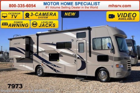 /NC 5/19/2014 &lt;a href=&quot;http://www.mhsrv.com/thor-motor-coach/&quot;&gt;&lt;img src=&quot;http://www.mhsrv.com/images/sold-thor.jpg&quot; width=&quot;383&quot; height=&quot;141&quot; border=&quot;0&quot;/&gt;&lt;/a&gt; 2014 CLOSEOUT! Receive a $1,000 VISA Gift Card with purchase from Motor Home Specialist while supplies last!  &lt;object width=&quot;400&quot; height=&quot;300&quot;&gt;&lt;param name=&quot;movie&quot; value=&quot;http://www.youtube.com/v/IK6i7SriLik?version=3&amp;amp;hl=en_US&quot;&gt;&lt;/param&gt;&lt;param name=&quot;allowFullScreen&quot; value=&quot;true&quot;&gt;&lt;/param&gt;&lt;param name=&quot;allowscriptaccess&quot; value=&quot;always&quot;&gt;&lt;/param&gt;&lt;embed src=&quot;http://www.youtube.com/v/IK6i7SriLik?version=3&amp;amp;hl=en_US&quot; type=&quot;application/x-shockwave-flash&quot; width=&quot;400&quot; height=&quot;300&quot; allowscriptaccess=&quot;always&quot; allowfullscreen=&quot;true&quot;&gt;&lt;/embed&gt;&lt;/object&gt;For the Lowest Price Please Visit MHSRV .com or Call 800-335-6054. #1 Volume Selling Dealer in the World! MSRP $107,366. New 2014 Thor Motor Coach A.C.E. Model 30.1 with (2) slide-out rooms. The A.C.E. is the class A &amp; C Evolution. It Combines many of the most popular features of a class A motor home and a class C motor home to make something truly unique to the RV industry. This unit measures approximately 30 feet 10 inches in length. Optional equipment includes beautiful Cascade HD-Max exterior, exterior TV, LCD TV &amp; DVD player in master bedroom, upgraded 15.0 BTU ducted roof A/C unit, second auxiliary battery and (2) attic fans. The A.C.E. also features a large LCD TV, drop down overhead bunk, heated power side mirrors with integrated side view cameras, automatic hydraulic leveling jacks, a mud-room, a Ford Triton V-10 engine and much more. FOR ADDITIONAL INFORMATION, VIDEO, MSRP, BROCHURE, PHOTOS &amp; MORE PLEASE CALL 800-335-6054 or VISIT MHSRV .com At Motor Home Specialist we DO NOT charge any prep or orientation fees like you will find at other dealerships. All sale prices include a 200 point inspection, interior &amp; exterior wash &amp; detail of vehicle, a thorough coach orientation with an MHS technician, an RV Starter&#39;s kit, a nights stay in our delivery park featuring landscaped and covered pads with full hook-ups and much more! Read From Thousands of Testimonials at MHSRV .com and See What They Had to Say About Their Experience at Motor Home Specialist. WHY PAY MORE?...... WHY SETTLE FOR LESS?