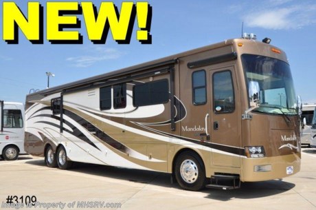 &lt;a href=&quot;http://www.mhsrv.com/other-rvs-for-sale/mandalay-rv/&quot;&gt;&lt; img src=&quot;http://www.mhsrv.com/images/sold-mandalay.jpg&quot; width=&quot;383&quot; height=&quot;141&quot; border=&quot;0&quot; /&gt;&lt;/a&gt;Sold RV to Texas 9/4/09 - 2010 Mandalay Luxury Coach with 3/slides including the (43A) models huge passenger side full wall slide, 1,238 Miles. The 43A model is one of the most unique bath &amp;  floor plans in the industry. This unit is equipped with the optional dishwasher drawer, 40&quot; LCD front TV, concealed 32&quot; LCD exterior TV and entertainment center that includes AM/FM/CD/DVD player and external speakers, 3M film mask, electric water hose reel, GPS navigation system with back-up camera, stack washer/dryer units, In-Motion satellite dish, spotlight with remote &amp; (2) Fantastic vents. The Mandalay also features the powerful 425 HP Cummins diesel with two stage engine brake, independent front suspension, one-piece windshield with steel cage construction, fiberglass roof, Onan 10,000 quiet diesel generator on power slide tray, side swing baggage doors, full pass-through storage tray, power slide-out locks, tag axle raised rail chassis, side radiator, Allison 6-speed automatic transmission, 10K lb. hitch, fully auto leveling jacks, aluminum wheels, 150 gallon fuel tank, Smart Wheel, power pedals, AM/FM/CD/WB &amp;  satellite ready radio, full color 3-camera monitoring system, power step well cover, power visors, full tile floors in entry, kitchen, living &amp; bath, upgraded cabinet hardware and faucets, cedar lined wardrobe, large refrigerator with ice maker, central vacuum, DVD players, king sized Select Comfort air mattress, solid surface counters, AGS, 2000 watt Pure-Sine wave inverter, EMS, power cord reel, RV Sani-con drainage system, dual pane windows, power patio awning, power entry door awning, window awnings and slide-toppers, keyless entry and baggage door locks, (3) 15,000 BTU A/C units with heat pumps, cold weather package, Hydronic heating system and much more. Sale price includes all rebates and incentives that may apply unless otherwise specified. Get pre-approved now with our &lt;a href=&quot;http://www.mhsrv.com/finance-your-rv.htm&quot; style=&quot;text-decoration: none;&quot; style=&quot;color: Black&quot;target=&quot;_blank&quot;&gt;RV Financing&lt;/a&gt; at Motor Home Specialist, the #1 Texas &lt;a href=&quot;http://www.mhsrv.com/rv-dealers.htm&quot; style=&quot;text-decoration: none;&quot; style=&quot;color: Black&quot;target=&quot;_blank&quot;&gt;RV Dealers&lt;/a&gt;. View additional &lt;a href=&quot;http://www.mhsrv.com/rv-virtual-tours.htm&quot; style=&quot;text-decoration: none;&quot; style=&quot;color: Black&quot;target=&quot;_blank&quot;&gt;motor home photos&lt;/a&gt; of this &lt;a href=&quot;http://www.mhsrv.com/inventory.asp#16&quot; style=&quot;text-decoration: none;&quot; style=&quot;color: Black&quot;target=&quot;_blank&quot;&gt;Class A RV&lt;/a&gt; or learn more about our complete line of &lt;a href=&quot;http://www.mhsrv.com/class-a-rvs.htm&quot;style=&quot;text-decoration: none;&quot; style=&quot;color: Black&quot;target=&quot;_blank&quot;&gt;Class A RVs&lt;/a&gt; at &lt;a href=&quot;http://www.mhsrv.com&quot;style=&quot;text-decoration: none;&quot; style=&quot;color: Black&quot;target=&quot;_blank&quot;&gt;www.mhsrv.com&lt;/a&gt; or call 800-335-6054.