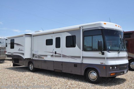 &lt;a href=&quot;http://www.mhsrv.com/other-rvs-for-sale/winnebago-rvs/&quot;&gt;&lt;img src=&quot;http://www.mhsrv.com/images/sold-winnebago.jpg&quot; width=&quot;383&quot; height=&quot;141&quot; border=&quot;0&quot; /&gt;&lt;/a&gt;
Consignment RV. Sold to Texas 8/4/09 - 2001 Winnebago Adventurer 34&#39; with 2 slide outs &amp; 53,978 miles.  This unit comes equipped with a Ford Triton V-10 gas, Onan Marquis 5500 generator, HWH leveling jack system, Sony backup camera system with volume, DVD, 2 TVs, CD, cruise, tilt, CB, cab fans, power mirrors, microwave, gas stove top, oven, electric and gas water heater, private commode, dual pane glass, day/night shades, booth/sleeper, fantastic vents, solid surface counter, queen bed, 50 amp service, power steps, spare tire, wheel simulators, gravel shield, driver&#39;s side door, exterior shower, exterior stereo and speakers, fiberglass roof, solar panel, slide out awning topper, patio awning, ducted A/C, Norcold refrigerator with ice maker, sofa/sleeper, 5000 lb. hitch, hallway wardrobe and more. 
