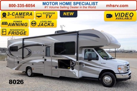 /TX 7/1/14 &lt;a href=&quot;http://www.mhsrv.com/thor-motor-coach/&quot;&gt;&lt;img src=&quot;http://www.mhsrv.com/images/sold-thor.jpg&quot; width=&quot;383&quot; height=&quot;141&quot; border=&quot;0&quot;/&gt;&lt;/a&gt; 2014 CLOSEOUT! Receive a $1,000 VISA Gift Card with purchase from Motor Home Specialist while supplies last!  &lt;object width=&quot;400&quot; height=&quot;300&quot;&gt;&lt;param name=&quot;movie&quot; value=&quot;//www.youtube.com/v/zb5_686Rceo?version=3&amp;amp;hl=en_US&quot;&gt;&lt;/param&gt;&lt;param name=&quot;allowFullScreen&quot; value=&quot;true&quot;&gt;&lt;/param&gt;&lt;param name=&quot;allowscriptaccess&quot; value=&quot;always&quot;&gt;&lt;/param&gt;&lt;embed src=&quot;//www.youtube.com/v/zb5_686Rceo?version=3&amp;amp;hl=en_US&quot; type=&quot;application/x-shockwave-flash&quot; width=&quot;400&quot; height=&quot;300&quot; allowscriptaccess=&quot;always&quot; allowfullscreen=&quot;true&quot;&gt;&lt;/embed&gt;&lt;/object&gt; For Lowest Price &amp; Largest Selection Visit the #1 Volume Selling Dealer in the World at MHSRV .com or Call 800-335-6054. MSRP $109,732. New 2014 Thor Motor Coach Four Winds Class C RV. Model 31W with Ford E-450 chassis, Ford Triton V-10 engine and measures approximately 32 feet 2 inches in length. The Four Winds 31W features the Premier Package which includes solid surface kitchen countertop with pressed dinette top, roller shades, power charging center for electronics, enclosed area for sewer tank valves, water filter system, LED ceiling lights, black tank flush, 30 inch over the range microwave and exterior speakers. Optional equipment includes the HD-Max exterior, cabover entertainment center with a 39&quot; TV/DVD &amp; Soundbar, exterior entertainment center, leatherette sofa, dual child safety tether, power attic fan in overhead bunk, upgraded 15,000 BTU A/C, spare tire, heated remote exterior mirrors with integrated side view cameras, power driver&#39;s chair, leatherette driver &amp; passenger chairs, cockpit carpet mat and wood dash applique. The Four Winds 31W Class C RV has an incredible list of standard features including power windows and locks, automatic hydraulic leveling jacks, second auxiliary battery, bedroom TV, 3 burner high output range top with oven, gas/electric water heater, holding tanks with heat pads, auto transfer switch, wheel liners, valve stem extenders, keyless entry, automatic electric patio awning, back-up monitor, double door refrigerator, roof ladder, 4000 Onan Micro Quiet generator, slick fiberglass exterior, full extension drawer glides, bedspread &amp; pillow shams and much more. FOR ADDITIONAL INFORMATION, BROCHURE, WINDOW STICKER, PHOTOS &amp; VIDEOS PLEASE VISIT MOTOR HOME SPECIALIST AT MHSRV .com or CALL 800-335-6054. At Motor Home Specialist we DO NOT charge any prep or orientation fees like you will find at other dealerships. All sale prices include a 200 point inspection, interior &amp; exterior wash &amp; detail of vehicle, a thorough coach orientation with an MHS technician, an RV Starter&#39;s kit, a nights stay in our delivery park featuring landscaped and covered pads with full hook-ups and much more! Read From Thousands of Testimonials at MHSRV .com and See What They Had to Say About Their Experience at Motor Home Specialist. WHY PAY MORE?...... WHY SETTLE FOR LESS?