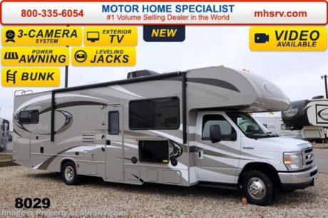 /TX 7/14 &lt;a href=&quot;http://www.mhsrv.com/thor-motor-coach/&quot;&gt;&lt;img src=&quot;http://www.mhsrv.com/images/sold-thor.jpg&quot; width=&quot;383&quot; height=&quot;141&quot; border=&quot;0&quot;/&gt;&lt;/a&gt; 2014 CLOSEOUT! Receive a $1,000 VISA Gift Card with purchase from Motor Home Specialist while supplies last and if you purchase now through July 31st, 2014 MHSRV will donate $1,000 to the Intrepid Fallen Heroes Fund adding to our now more than $265,000 already raised!   &lt;object width=&quot;400&quot; height=&quot;300&quot;&gt;&lt;param name=&quot;movie&quot; value=&quot;//www.youtube.com/v/zb5_686Rceo?version=3&amp;amp;hl=en_US&quot;&gt;&lt;/param&gt;&lt;param name=&quot;allowFullScreen&quot; value=&quot;true&quot;&gt;&lt;/param&gt;&lt;param name=&quot;allowscriptaccess&quot; value=&quot;always&quot;&gt;&lt;/param&gt;&lt;embed src=&quot;//www.youtube.com/v/zb5_686Rceo?version=3&amp;amp;hl=en_US&quot; type=&quot;application/x-shockwave-flash&quot; width=&quot;400&quot; height=&quot;300&quot; allowscriptaccess=&quot;always&quot; allowfullscreen=&quot;true&quot;&gt;&lt;/embed&gt;&lt;/object&gt; For Lowest Price &amp; Largest Selection Visit the #1 Volume Selling Dealer in the World at MHSRV .com or Call 800-335-6054. MSRP $109,995. New 2014 Thor Motor Coach Four Winds Class C RV. Model 31E bunk house with Ford E-450 chassis, Ford Triton V-10 engine and measures approximately 32 feet 7 inches in length. The Four Winds 31E features the Premier Package which includes solid surface kitchen countertop with pressed dinette top, roller shades, power charging center for electronics, enclosed area for sewer tank valves, water filter system, LED ceiling lights, black tank flush, 30 inch over the range microwave and exterior speakers. Optional equipment includes the HD-Max exterior, cabover entertainment center with a 39&quot; TV/DVD &amp; Soundbar, (2) LCD TVs with DVD player in bunk beds, exterior entertainment center, leatherette sofa, dual child safety tether, power attic fan in overhead bunk, upgraded 15,000 BTU A/C, second auxiliary battery, spare tire, automatic hydraulic leveling jacks, heated remote exterior mirrors with integrated side view cameras, power driver&#39;s chair, leatherette driver &amp; passenger chairs, cockpit carpet mat and wood dash applique. The Four Winds 31E Class C RV has an incredible list of standard features including power windows and locks, bedroom TV, 3 burner high output range top with oven, gas/electric water heater, holding tanks with heat pads, auto transfer switch, wheel liners, valve stem extenders, keyless entry, automatic electric patio awning, back-up monitor, double door refrigerator, roof ladder, 4000 Onan Micro Quiet generator, slick fiberglass exterior, full extension drawer glides, bedspread &amp; pillow shams and much more. FOR ADDITIONAL INFORMATION, BROCHURE, WINDOW STICKER, PHOTOS &amp; VIDEOS PLEASE VISIT MOTOR HOME SPECIALIST AT MHSRV .com or CALL 800-335-6054. At Motor Home Specialist we DO NOT charge any prep or orientation fees like you will find at other dealerships. All sale prices include a 200 point inspection, interior &amp; exterior wash &amp; detail of vehicle, a thorough coach orientation with an MHS technician, an RV Starter&#39;s kit, a nights stay in our delivery park featuring landscaped and covered pads with full hook-ups and much more! Read From Thousands of Testimonials at MHSRV .com and See What They Had to Say About Their Experience at Motor Home Specialist. WHY PAY MORE?...... WHY SETTLE FOR LESS?