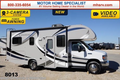 /TX 7/1/14 &lt;a href=&quot;http://www.mhsrv.com/thor-motor-coach/&quot;&gt;&lt;img src=&quot;http://www.mhsrv.com/images/sold-thor.jpg&quot; width=&quot;383&quot; height=&quot;141&quot; border=&quot;0&quot;/&gt;&lt;/a&gt; 2014 CLOSEOUT! Receive a $1,000 VISA Gift Card with purchase from Motor Home Specialist while supplies last!  &lt;object width=&quot;400&quot; height=&quot;300&quot;&gt;&lt;param name=&quot;movie&quot; value=&quot;//www.youtube.com/v/zb5_686Rceo?version=3&amp;amp;hl=en_US&quot;&gt;&lt;/param&gt;&lt;param name=&quot;allowFullScreen&quot; value=&quot;true&quot;&gt;&lt;/param&gt;&lt;param name=&quot;allowscriptaccess&quot; value=&quot;always&quot;&gt;&lt;/param&gt;&lt;embed src=&quot;//www.youtube.com/v/zb5_686Rceo?version=3&amp;amp;hl=en_US&quot; type=&quot;application/x-shockwave-flash&quot; width=&quot;400&quot; height=&quot;300&quot; allowscriptaccess=&quot;always&quot; allowfullscreen=&quot;true&quot;&gt;&lt;/embed&gt;&lt;/object&gt; #1 Thor Motor Coach Dealer in the World. MSRP $86,483.  New 2014 Thor Motor Coach Chateau Class C RV. Model 23U with Ford E-350 chassis &amp; Ford Triton V-10 engine. This unit measures approximately 24 feet 10 inches in length. Optional equipment includes a cabover entertainment center with large TV/DVD player &amp; soundbar, convection microwave, leatherette U-shaped dinette, single child safety tether, (2)12V attic fans, upgraded A/C, exterior shower, heated holding tanks, second auxiliary battery, wheel liners, keyless cab entry, valve stem extenders, spare tire, 3 camera monitoring system, heated remote exterior mirrors with integrated side view mirrors, leatherette driver &amp; passenger seats, cockpit carpet mat &amp; wood dash applique. The Chateau Class C RV has an incredible list of standard features for 2014 including Mega exterior storage, power windows and locks, double door refrigerator, skylight, roof A/C unit, 4000 Onan Micro Quiet generator, slick fiberglass exterior, patio awning, full extension drawer glides, roof ladder, bedspread &amp; pillow shams and much more. FOR ADDITIONAL INFORMATION &amp; PRODUCT VIDEO Please visit Motor Home Specialist at  MHSRV .com or Call 800-335-6054. At Motor Home Specialist we DO NOT charge any prep or orientation fees like you will find at other dealerships. All sale prices include a 200 point inspection, interior &amp; exterior wash &amp; detail of vehicle, a thorough coach orientation with an MHS technician, an RV Starter&#39;s kit, a nights stay in our delivery park featuring landscaped and covered pads with full hook-ups and much more! Read From Thousands of Testimonials at MHSRV .com and See What They Had to Say About Their Experience at Motor Home Specialist. WHY PAY MORE?...... WHY SETTLE FOR LESS?