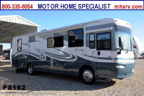 /CA 1/20/14 &lt;a href=&quot;http://www.mhsrv.com/winnebago-rvs/&quot;&gt;&lt;img src=&quot;http://www.mhsrv.com/images/sold-winnebago.jpg&quot; width=&quot;383&quot; height=&quot;141&quot; border=&quot;0&quot;/&gt;&lt;/a&gt; Used Winnebago RV for Sale- 2004 Winnebago Journey 34H for sale with 2 slides and 57,436 miles. This RV is approximately 34 feet in length with a 350HP Caterpillar engine, Freightliner chasssi, power mirrors with heat, Onan 7.5KW diesel generator with 1,099 hours, power patio and door awnings, slide-out room toppers, gas/electric water heater, 50 Amp service, aluminum wheels, 10K lb. hitch, solar panel, 10K lb. hitch, automatic hydraulic leveling system, color back up camera, exterior entertainment center, inverter, dual pane windows, convection microwave, solid surface counters, washer/dryer combo, pillow top mattress, ducted A/C, electric heat and 2 TVS. For additional information and photos please visit Motor Home Specialist at www.MHSRV .com or call 800-335-6054.
