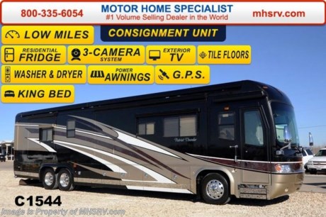 /MS 4/24/14 &lt;a href=&quot;http://www.mhsrv.com/other-rvs-for-sale/beaver-rv/&quot;&gt;&lt;img src=&quot;http://www.mhsrv.com/images/sold-beaver.jpg&quot; width=&quot;383&quot; height=&quot;141&quot; border=&quot;0&quot;/&gt;&lt;/a&gt; **Consignment** Used Beaver RV for Sale- 2007 Beaver Patriot Thunder with 4 slides and only 25,663 miles. This beautiful RV with custom paint from the factory is approximately 44 feet 8 inches in length with a Caterpillar 525 HP engine with side radiator, Roadmaster chassis with tag axle, 20K lb. hitch, Aladdin system, power mirrors with heat, custom J lounge with air bed, custom window treatment, custom interior lighting, 2 setting driver memory seat, Eaton Vorad, 10KW Onan generator with power slide and AGS, Girard power patio and door awnings, window awnings, slide-out room toppers, Aqua Hot, 50 Amp power cord reel, pass-thru storage with side swing baggage doors, full length power slide out cargo tray, aluminum wheels, keyless entry, power water hose reel, exterior shower, solar panel, 4 camera monitoring system,  Magnum inverter, ceramic tile floors, all hardwood cabinets, multi-plex lighting, soft touch ceilings with decorative features, dual pane windows, solid surface counters, residential refrigerator, washer/dryer stack, king size dual sleep number bed, safe, 3 ducted roof A/Cs with heat pumps and 3 LCD TVs that are game console ready. For additional information and photos please visit Motor Home Specialist at www.MHSRV .com or call 800-335-6054.
