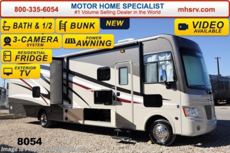 /TX 4/24/14 &lt;a href=&quot;http://www.mhsrv.com/coachmen-rv/&quot;&gt;&lt;img src=&quot;http://www.mhsrv.com/images/sold-coachmen.jpg&quot; width=&quot;383&quot; height=&quot;141&quot; border=&quot;0&quot;/&gt;&lt;/a&gt; 2014 CLOSEOUT! Receive a $1,000 VISA Gift Card with purchase from Motor Home Specialist while supplies last! &lt;object width=&quot;400&quot; height=&quot;300&quot;&gt;&lt;param name=&quot;movie&quot; value=&quot;//www.youtube.com/v/Bka_R_kS_Hg?version=3&amp;amp;hl=en_US&quot;&gt;&lt;/param&gt;&lt;param name=&quot;allowFullScreen&quot; value=&quot;true&quot;&gt;&lt;/param&gt;&lt;param name=&quot;allowscriptaccess&quot; value=&quot;always&quot;&gt;&lt;/param&gt;&lt;embed src=&quot;//www.youtube.com/v/Bka_R_kS_Hg?version=3&amp;amp;hl=en_US&quot; type=&quot;application/x-shockwave-flash&quot; width=&quot;400&quot; height=&quot;300&quot; allowscriptaccess=&quot;always&quot; allowfullscreen=&quot;true&quot;&gt;&lt;/embed&gt;&lt;/object&gt;
M.S.R.P $133,929 - New 2014 Coachmen Mirada Model 35BH is unique to the industry because it not only boast 2 Slide-out rooms, a 39 inch TV and residential refrigerator, but also hallway bunk beds and a bath &amp; 1/2! It measures approximately 36 feet 7 inches in length. Options include 2nd auxiliary battery, valve stem extenders, TV/DVD player for each bunk, power drop down bunk, residential refrigerator, frameless windows, inverter, side cameras, power heated mirrors, exterior entertainment center and upgraded Cognac Maple wood. Standards include a 5.5KW generator, ball bearing drawer guides, reclining/swivel pilot seats, power windshield shade, pass-thru storage, power patio awning, automatic leveling jacks, back up camera, Corian kitchen counter top, ceramic tile backsplash, 32 inch bedroom TV and much more. For additional information, brochure, window sticker, videos and photos please visit Motor Home Specialist at MHSRV .com or call 800-335-6054. At Motor Home Specialist we DO NOT charge any prep or orientation fees like you will find at other dealerships. All sale prices include a 200 point inspection, interior &amp; exterior wash &amp; detail of vehicle, a thorough coach orientation with an MHSRV technician, an RV Starter&#39;s kit, a nights stay in our delivery park featuring landscaped and covered pads with full hook-ups and much more! Read Thousands of Testimonials and Mirada reviews at MHSRV .com and See What They Had to Say About Their Experience at Motor Home Specialist. WHY PAY MORE?...... WHY SETTLE FOR LESS?

