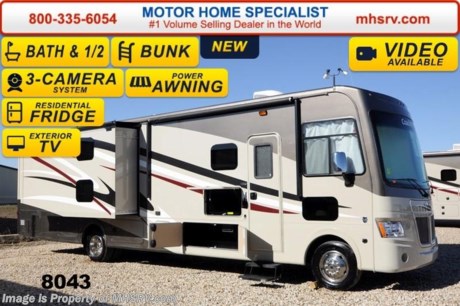 /TX 8/5/14 &lt;a href=&quot;http://www.mhsrv.com/coachmen-rv/&quot;&gt;&lt;img src=&quot;http://www.mhsrv.com/images/sold-coachmen.jpg&quot; width=&quot;383&quot; height=&quot;141&quot; border=&quot;0&quot;/&gt;&lt;/a&gt; 2014 CLOSEOUT! Receive a $1,000 VISA Gift Card with purchase from Motor Home Specialist while supplies last! Visit MHSRV .com or Call 800-335-6054 for complete details. &lt;object width=&quot;400&quot; height=&quot;300&quot;&gt;&lt;param name=&quot;movie&quot; value=&quot;//www.youtube.com/v/Bka_R_kS_Hg?version=3&amp;amp;hl=en_US&quot;&gt;&lt;/param&gt;&lt;param name=&quot;allowFullScreen&quot; value=&quot;true&quot;&gt;&lt;/param&gt;&lt;param name=&quot;allowscriptaccess&quot; value=&quot;always&quot;&gt;&lt;/param&gt;&lt;embed src=&quot;//www.youtube.com/v/Bka_R_kS_Hg?version=3&amp;amp;hl=en_US&quot; type=&quot;application/x-shockwave-flash&quot; width=&quot;400&quot; height=&quot;300&quot; allowscriptaccess=&quot;always&quot; allowfullscreen=&quot;true&quot;&gt;&lt;/embed&gt;&lt;/object&gt;
M.S.R.P $133,929 - New 2014 Coachmen Mirada Model 35BH is unique to the industry because it not only boast 2 Slide-out rooms, a 39 inch TV and residential refrigerator, but also hallway bunk beds and a bath &amp; 1/2! It measures approximately 36 feet 7 inches in length. Options include 2nd auxiliary battery, valve stem extenders, TV/DVD player for each bunk, power drop down bunk, residential refrigerator, frameless windows, inverter, side cameras, power heated mirrors, exterior entertainment center and upgraded Cognac Maple wood. Standards include a 5.5KW generator, ball bearing drawer guides, reclining/swivel pilot seats, power windshield shade, pass-thru storage, power patio awning, automatic leveling jacks, back up camera, Corian kitchen counter top, ceramic tile backsplash, 32 inch bedroom TV and much more. For additional information, brochure, window sticker, videos and photos please visit Motor Home Specialist at MHSRV .com or call 800-335-6054. At Motor Home Specialist we DO NOT charge any prep or orientation fees like you will find at other dealerships. All sale prices include a 200 point inspection, interior &amp; exterior wash &amp; detail of vehicle, a thorough coach orientation with an MHSRV technician, an RV Starter&#39;s kit, a nights stay in our delivery park featuring landscaped and covered pads with full hook-ups and much more! Read Thousands of Testimonials and Mirada reviews at MHSRV .com and See What They Had to Say About Their Experience at Motor Home Specialist. WHY PAY MORE?...... WHY SETTLE FOR LESS?
