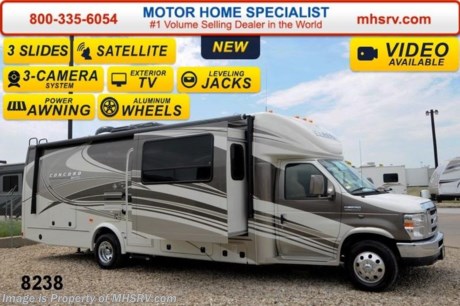 /LA 7/14 &lt;a href=&quot;http://www.mhsrv.com/coachmen-rv/&quot;&gt;&lt;img src=&quot;http://www.mhsrv.com/images/sold-coachmen.jpg&quot; width=&quot;383&quot; height=&quot;141&quot; border=&quot;0&quot;/&gt;&lt;/a&gt; If you purchase now through July 31st, 2014 MHSRV will donate $1,000 to the Intrepid Fallen Heroes Fund adding to our now more than $265,000 already raised!  &lt;object width=&quot;400&quot; height=&quot;300&quot;&gt;&lt;param name=&quot;movie&quot; value=&quot;//www.youtube.com/v/tu63TyI-F-A?hl=en_US&amp;amp;version=3&quot;&gt;&lt;/param&gt;&lt;param name=&quot;allowFullScreen&quot; value=&quot;true&quot;&gt;&lt;/param&gt;&lt;param name=&quot;allowscriptaccess&quot; value=&quot;always&quot;&gt;&lt;/param&gt;&lt;embed src=&quot;//www.youtube.com/v/tu63TyI-F-A?hl=en_US&amp;amp;version=3&quot; type=&quot;application/x-shockwave-flash&quot; width=&quot;400&quot; height=&quot;300&quot; allowscriptaccess=&quot;always&quot; allowfullscreen=&quot;true&quot;&gt;&lt;/embed&gt;&lt;/object&gt;  #1 Volume Selling Motor Home Dealer in the World. Call 800-335-6054 or visit MHSRV .com for our Upfront &amp; Everyday Low Sale Prices!  MSRP $131,037. New 2015 Coachmen Concord 300TS W/3 Slide-out rooms. This luxury Class C RV measures approximately 30ft. 10in and includes the Concord Anniversary package which features the Travel Easy Roadside Assistance, LED interior lighting, LED exterior lighting, 4KW Onan generator, 32&quot; TV/DVD player, back up monitor, power awning, upgraded countertops, heated remote exterior mirrors, power step, slide-out room toppers and a 5,000 lb. hitch. Additional options include removable carpet, power vent fan, automatic hydraulic leveling jacks, aluminum rims, swivel driver seat, swivel passenger seat, exterior privacy windshield cover, bedroom TV &amp; DVD player, King Dome Satellite System, Sirius satellite radio and the Concord Luxury Package which includes an exterior entertainment center, 2nd battery, side view cameras, 15,000 BTU A/C heat pump, heated tanks and upper tank gate valves. A few standard features include the Ford E-450 super duty chassis, Ride-Rite air assist suspension system, exterior speakers &amp; the Azdel super light composite sidewalls. FOR ADDITIONAL PHOTOS, DETAILS, BROCHURE, FACTORY WINDOW STICKER, VIDEOS and more please visit MHSRV .com or call 800-335-6054. At Motor Home Specialist we DO NOT charge any prep or orientation fees like you will find at other dealerships. All sale prices include a 200 point inspection, interior &amp; exterior wash &amp; detail of vehicle, a thorough coach orientation with an MHS technician, an RV Starter&#39;s kit, a nights stay in our delivery park featuring landscaped and covered pads with full hook-ups and much more! Read From Thousands of Testimonials at MHSRV .com and See What They Had to Say About Their Experience at Motor Home Specialist. WHY PAY MORE?...... WHY SETTLE FOR LESS?