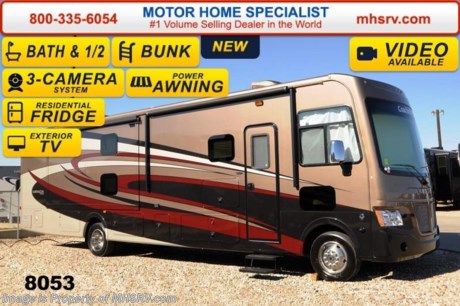 /CO 4/15/14 &lt;a href=&quot;http://www.mhsrv.com/coachmen-rv/&quot;&gt;&lt;img src=&quot;http://www.mhsrv.com/images/sold-coachmen.jpg&quot; width=&quot;383&quot; height=&quot;141&quot; border=&quot;0&quot;/&gt;&lt;/a&gt; 2014 CLOSEOUT! Receive a $1,000 VISA Gift Card with purchase from Motor Home Specialist while supplies last! &lt;object width=&quot;400&quot; height=&quot;300&quot;&gt;&lt;param name=&quot;movie&quot; value=&quot;//www.youtube.com/v/Bka_R_kS_Hg?version=3&amp;amp;hl=en_US&quot;&gt;&lt;/param&gt;&lt;param name=&quot;allowFullScreen&quot; value=&quot;true&quot;&gt;&lt;/param&gt;&lt;param name=&quot;allowscriptaccess&quot; value=&quot;always&quot;&gt;&lt;/param&gt;&lt;embed src=&quot;//www.youtube.com/v/Bka_R_kS_Hg?version=3&amp;amp;hl=en_US&quot; type=&quot;application/x-shockwave-flash&quot; width=&quot;400&quot; height=&quot;300&quot; allowscriptaccess=&quot;always&quot; allowfullscreen=&quot;true&quot;&gt;&lt;/embed&gt;&lt;/object&gt; 
M.S.R.P $144,864 - New 2014 Coachmen Mirada Model 35BH is unique to the industry because it not only boast 2 Slide-out rooms, a 39 inch TV and residential refrigerator, but also hallway bunk beds and a bath &amp; 1/2! It measures approximately 36 feet 7 inches in length. Options include 2nd auxiliary battery, valve stem extenders, TV/DVD player for each bunk, power drop down bunk, residential refrigerator, inverter, dual pane windows, side cameras, power heated mirrors, exterior entertainment center, upgraded Cognac Maple wood, beautiful full body paint and Diamond Shield front end paint protection. Standards include a 5.5KW generator, ball bearing drawer guides, reclining/swivel pilot seats, power windshield shade, pass-thru storage, power patio awning, automatic leveling jacks, back up camera, Corian kitchen counter top, ceramic tile backsplash, 32 inch bedroom TV and much more. For additional information, brochure, window sticker, videos and photos please visit Motor Home Specialist at MHSRV .com or call 800-335-6054. At Motor Home Specialist we DO NOT charge any prep or orientation fees like you will find at other dealerships. All sale prices include a 200 point inspection, interior &amp; exterior wash &amp; detail of vehicle, a thorough coach orientation with an MHSRV technician, an RV Starter&#39;s kit, a nights stay in our delivery park featuring landscaped and covered pads with full hook-ups and much more! Read Thousands of Testimonials and Mirada reviews at MHSRV .com and See What They Had to Say About Their Experience at Motor Home Specialist. WHY PAY MORE?...... WHY SETTLE FOR LESS?
