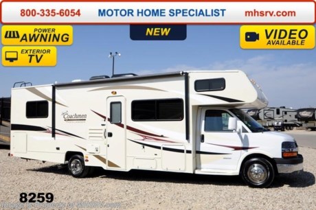 /TX 4/1/14 &lt;a href=&quot;http://www.mhsrv.com/coachmen-rv/&quot;&gt;&lt;img src=&quot;http://www.mhsrv.com/images/sold-coachmen.jpg&quot; width=&quot;383&quot; height=&quot;141&quot; border=&quot;0&quot;/&gt;&lt;/a&gt; Receive a $1,000 VISA Gift Card with purchase at The #1 Volume Selling Motor Home Dealer in the World! Offer expires March 31st, 2013. Visit MHSRV .com or Call 800-335-6054 for complete details. &lt;object width=&quot;400&quot; height=&quot;300&quot;&gt;&lt;param name=&quot;movie&quot; value=&quot;//www.youtube.com/v/Up9m210doqE?version=3&amp;amp;hl=en_US&quot;&gt;&lt;/param&gt;&lt;param name=&quot;allowFullScreen&quot; value=&quot;true&quot;&gt;&lt;/param&gt;&lt;param name=&quot;allowscriptaccess&quot; value=&quot;always&quot;&gt;&lt;/param&gt;&lt;embed src=&quot;//www.youtube.com/v/Up9m210doqE?version=3&amp;amp;hl=en_US&quot; type=&quot;application/x-shockwave-flash&quot; width=&quot;400&quot; height=&quot;300&quot; allowscriptaccess=&quot;always&quot; allowfullscreen=&quot;true&quot;&gt;&lt;/embed&gt;&lt;/object&gt;  MSRP $83,201. New 2014 Coachmen Freelander Model 28QB. This Class C RV measures approximately 30 feet 9 inches in length and features a tremendous amount of living &amp; storage area. This beautiful RV includes the 50th Anniversary pack featuring high gloss colored fiberglass sidewalls, fiberglass running boards, tinted windows, 3 burner range with oven, stainless steel wheel inserts, AM/FM stereo, power patio awning, rear ladder, Travel East Roadside Assistance, 50 gallon fresh water tank, 5,000 lb. hitch, glass shower door, Onan generator, 80 inch long bed, roller bearing drawer glides, Azdel Composite sidewall and Thermofoil counter tops. Additional options include the all new Platinum wood color, exterior privacy windshield cover, air assisted suspension, spare tire, 15K BTU A/C with heat pump, exterior entertainment center and 24&quot; LCD TV w/DVD, as well as the Freelander Premier Package which including an electric awning, back-up camera, child saftey net and ladder and heated holding tanks.  The Coachmen Freelander RV also features a Chevy 4500 series chassis, 6.0L Vortec V-8, 6-speed automatic transmission, 57 gallon fuel tank and more. For additional photos, details, videos &amp; SALE PRICE please visit Motor Home Specialist, the #1 Volume Selling Dealer in the World, at MHSRV .com or Call 800-335-6054. At Motor Home Specialist we DO NOT charge any prep or orientation fees like you will find at other dealerships. All sale prices include a 200 point inspection, interior &amp; exterior wash &amp; detail of vehicle, a thorough coach orientation with an MHS technician, an RV Starter&#39;s kit, a nights stay in our delivery park featuring landscaped and covered pads with full hook-ups and much more! Read From Thousands of Testimonials at MHSRV .com and See What They Had to Say About Their Experience at Motor Home Specialist. WHY PAY MORE?...... WHY SETTLE FOR LESS?