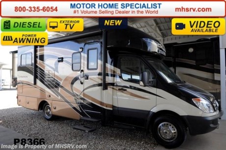/IA 4/24/14 &lt;a href=&quot;http://www.mhsrv.com/thor-motor-coach/&quot;&gt;&lt;img src=&quot;http://www.mhsrv.com/images/sold-thor.jpg&quot; width=&quot;383&quot; height=&quot;141&quot; border=&quot;0&quot;/&gt;&lt;/a&gt; Used 2014 Thor Motor Coach Chateau Citation Sprinter Diesel. Model 24SR. This RV measures approximately 24ft. 6in. in length &amp; features 2 slide-out rooms, Cafe Mocha full body paint exterior, LCD TV in bedroom, leatherette Hide-A-Bed w/air mattress and pedestal table, solid surface kitchen counter, cabover storage, Fantastic Fan, wood dash applique, Onan diesel generator, heated holding tank pads, second auxiliary battery &amp; electric patio awning. The 2014 Chateau Citation Sprinter also features a turbo diesel engine, AM/FM/CD, power windows &amp; locks, keyless entry &amp; much more. For additional photos and information on this unit please visit Motor Home Specialist at MHSRV .com or call 800-335-6054. 