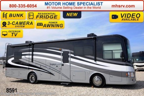 /AK 5/19/14 **sold** 2014 CLOSEOUT! Receive a $1,000 VISA Gift Card with purchase from Motor Home Specialist while supplies last! Visit MHSRV .com or Call 800-335-6054 for complete details. &lt;object width=&quot;400&quot; height=&quot;300&quot;&gt;&lt;param name=&quot;movie&quot; value=&quot;//www.youtube.com/v/wsHehamxjio?hl=en_US&amp;amp;version=3&quot;&gt;&lt;/param&gt;&lt;param name=&quot;allowFullScreen&quot; value=&quot;true&quot;&gt;&lt;/param&gt;&lt;param name=&quot;allowscriptaccess&quot; value=&quot;always&quot;&gt;&lt;/param&gt;&lt;embed src=&quot;//www.youtube.com/v/wsHehamxjio?hl=en_US&amp;amp;version=3&quot; type=&quot;application/x-shockwave-flash&quot; width=&quot;400&quot; height=&quot;300&quot; allowscriptaccess=&quot;always&quot; allowfullscreen=&quot;true&quot;&gt;&lt;/embed&gt;&lt;/object&gt; MSRP $232,792. New 2014 Forest River Legacy RV W/2 Slides model 340BH. This bunk model diesel RV measures approximatly 36 feet 6 inches in length and features a 300HP Cummins diesel with automatic Allison transmission, 6000 Onan diesel generator, frameless dark tint dual pane windows, (2) flip down LCD monitors with DVD &amp; AV input as well as (2) wireless headphones for the bunk beds. Options include an exterior entertainment center, electric Easy-Bed in cockpit, residential refrigerator, 2000 watt inverter, automatic generator start, LED patio lighting, integrated GPS and front mask protective film. CALL MOTOR HOME SPECIALIST at 800-335-6054 or Visit MHSRV .com FOR ADDITONAL PHOTOS, DETAILS, BROCHURE, WINDOW STICKER, VIDEOS &amp; MORE. At Motor Home Specialist we DO NOT charge any prep or orientation fees like you will find at other dealerships. All sale prices include a 200 point inspection, interior &amp; exterior wash &amp; detail of vehicle, a thorough coach orientation with an MHS technician, an RV Starter&#39;s kit, a nights stay in our delivery park featuring landscaped and covered pads with full hook-ups and much more! Read From Thousands of Testimonials at MHSRV .com and See What They Had to Say About Their Experience at Motor Home Specialist. WHY PAY MORE?...... WHY SETTLE FOR LESS?