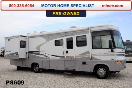 /TX 4/24/14 &lt;a href=&quot;http://www.mhsrv.com/winnebago-rvs/&quot;&gt;&lt;img src=&quot;http://www.mhsrv.com/images/sold-winnebago.jpg&quot; width=&quot;383&quot; height=&quot;141&quot; border=&quot;0&quot;/&gt;&lt;/a&gt; Used Winnebago RV for Sale- 2006 Winnebago Voyage 33V with 2 slides and 30,594 miles. This RV is approximately 33 feet in length with a Chevrolet 8100 Vortex engine, Workhorse chassis, power mirrors with heat, 5.5KW Onan generator with 548 hours, patio awning, slide-out room toppers, gas/electric water heater, 5K lb. hitch, hydraulic leveling system, back up camera, convection microwave, solid surface kitchen counter,2 ducted roof A/Cs and 2 TVs. For additional information and photos please visit Motor Home Specialist at www.MHSRV .com or call 800-335-6054.