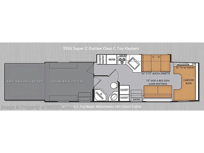 2015 Thor Motor Coach Rv Outlaw Super C 35sg Dsl Gen 10k Lb