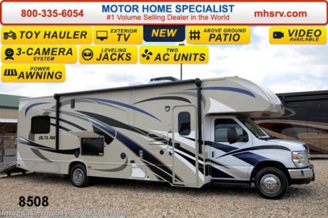 /TX 9/1/14 &lt;a href=&quot;http://www.mhsrv.com/thor-motor-coach/&quot;&gt;&lt;img src=&quot;http://www.mhsrv.com/images/sold-thor.jpg&quot; width=&quot;383&quot; height=&quot;141&quot; border=&quot;0&quot;/&gt;&lt;/a&gt; Sale Price Includes $2,000 Factory Rebate for a Limited Time. World&#39;s RV Show Sale Priced Now Through Sept 6th. Call 800-335-6054 for Details.   Receive a $1,000 VISA Gift Card with purchase from Motor Home Specialist while supplies last! Family Owned &amp; Operated and the #1 Volume Selling Motor Home Dealer in the World as well as the #1 Thor Motor Coach Dealer in the World. 
&lt;object width=&quot;400&quot; height=&quot;300&quot;&gt;&lt;param name=&quot;movie&quot; value=&quot;http://www.youtube.com/v/fBpsq4hH-Ws?version=3&amp;amp;hl=en_US&quot;&gt;&lt;/param&gt;&lt;param name=&quot;allowFullScreen&quot; value=&quot;true&quot;&gt;&lt;/param&gt;&lt;param name=&quot;allowscriptaccess&quot; value=&quot;always&quot;&gt;&lt;/param&gt;&lt;embed src=&quot;http://www.youtube.com/v/fBpsq4hH-Ws?version=3&amp;amp;hl=en_US&quot; type=&quot;application/x-shockwave-flash&quot; width=&quot;400&quot; height=&quot;300&quot; allowscriptaccess=&quot;always&quot; allowfullscreen=&quot;true&quot;&gt;&lt;/embed&gt;&lt;/object&gt;
MSRP $113,163. New 2015 Thor Motor Coach Outlaw Toy Hauler. Model 29H with slide-out, Ford E-450 chassis, 6.8L V-10 engine with 305 HP and 420 lb-ft torque, 5,000K lb. hitch and a garage door that converts to an outside patio deck. This unit measures approximately 30 feet 9 inches in length. Optional equipment includes the beautiful Cold Fusion HD-Max exterior, exterior entertainment center, fully automatic hydraulic leveling jacks, power driver&#39;s seat, holding tanks with heat pads, 12V attic fan in the over head bunk area, A/C in garage area and 2 fold down leatherette sofas in the garage.  The Outlaw toy hauler RV has an incredible list of standard features including beautiful wood &amp; interior decor packages, large swivel TV with DVD player in the cab over bunk area, power patio awning, exterior shower, heated exterior mirrors, 3 camera monitoring system, valve stem extenders, 3 burner range, convection microwave, flat panel TV with DVD player in the garage, 4.0 Micro Quiet Onan generator, gas/electric water heater and much more. For additional photos, details, videos &amp; SALE PRICE please visit Motor Home Specialist, the #1 Volume Selling Dealer in the World, at MHSRV .com or Call 800-335-6054. At Motor Home Specialist we DO NOT charge any prep or orientation fees like you will find at other dealerships. All sale prices include a 200 point inspection, interior &amp; exterior wash &amp; detail of vehicle, a thorough coach orientation with an MHS technician, an RV Starter&#39;s kit, a nights stay in our delivery park featuring landscaped and covered pads with full hook-ups and much more! Read From Thousands of Testimonials at MHSRV .com and See What They Had to Say About Their Experience at Motor Home Specialist. WHY PAY MORE?...... WHY SETTLE FOR LESS?  &lt;object width=&quot;400&quot; height=&quot;300&quot;&gt;&lt;param name=&quot;movie&quot; value=&quot;//www.youtube.com/v/ldulGxRJhyo?version=3&amp;amp;hl=en_US&quot;&gt;&lt;/param&gt;&lt;param name=&quot;allowFullScreen&quot; value=&quot;true&quot;&gt;&lt;/param&gt;&lt;param name=&quot;allowscriptaccess&quot; value=&quot;always&quot;&gt;&lt;/param&gt;&lt;embed src=&quot;//www.youtube.com/v/ldulGxRJhyo?version=3&amp;amp;hl=en_US&quot; type=&quot;application/x-shockwave-flash&quot; width=&quot;400&quot; height=&quot;300&quot; allowscriptaccess=&quot;always&quot; allowfullscreen=&quot;true&quot;&gt;&lt;/embed&gt;&lt;/object&gt;