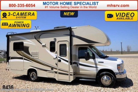 /CA 6/9/2014 &lt;a href=&quot;http://www.mhsrv.com/thor-motor-coach/&quot;&gt;&lt;img src=&quot;http://www.mhsrv.com/images/sold-thor.jpg&quot; width=&quot;383&quot; height=&quot;141&quot; border=&quot;0&quot;/&gt;&lt;/a&gt; Receive a MHSRV Camper&#39;s Package While Supplies Last! MHSRV Pkg. includes a 32 inch LED HDTV with Built in DVD Player, a Sony Play Station 3 with Blu-Ray capability, a GPS Navigation System, (4) Collapsible Chairs, a Large Collapsible Table, a Rolling Cooler, an Electric Grill and a Complete Grillers Utensil Set with purchase of this unit. #1 Volume Selling Motor Home Dealer in the World. MSRP $82,528. New 2015 Thor Motor Coach Chateau Class C RV. Model 22E with Ford E-350 chassis &amp; Ford Triton V-10 engine. This unit measures approximately 23 feet 11 inches in length. Optional equipment includes the amazing HD-Max color exterior, convection microwave, leatherette U-shaped dinette, child safety tether, exterior shower, heated holding tanks, second auxiliary battery, wheel liners, valve stem extenders, keyless entry, spare tire, back-up monitor, heated remote exterior mirrors with integrated side view cameras, leatherette driver &amp; passenger chairs, cockpit carpet mat and wood dash appliqu&#233;. The Chateau Class C RV has an incredible list of standard features for 2015 including Mega exterior storage, power windows and locks, gas/electric water heater, large TV on a swivel in the over head cab (N/A with cab over entertainment center), auto transfer switch, power patio awning with integrated LED lighting, double door refrigerator, skylight, 4000 Onan Micro Quiet generator, slick fiberglass exterior, full extension drawer glides, roof ladder, bedspread &amp; pillow shams, power vent and much more. FOR ADDITIONAL INFORMATION, PHOTOS &amp; VIDEOS Please visit Motor Home Specialist at  MHSRV .com or Call 800-335-6054. At Motor Home Specialist we DO NOT charge any prep or orientation fees like you will find at other dealerships. All sale prices include a 200 point inspection, interior &amp; exterior wash &amp; detail of vehicle, a thorough coach orientation with an MHS technician, an RV Starter&#39;s kit, a nights stay in our delivery park featuring landscaped and covered pads with full hook-ups and much more! Read From Thousands of Testimonials at MHSRV .com and See What They Had to Say About Their Experience at Motor Home Specialist. WHY PAY MORE?...... WHY SETTLE FOR LESS? 