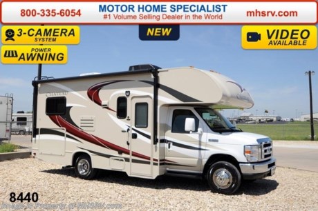 /TX 5/19/2014 &lt;a href=&quot;http://www.mhsrv.com/thor-motor-coach/&quot;&gt;&lt;img src=&quot;http://www.mhsrv.com/images/sold-thor.jpg&quot; width=&quot;383&quot; height=&quot;141&quot; border=&quot;0&quot;/&gt;&lt;/a&gt; #1 Volume Selling Motor Home Dealer in the World. MSRP $78,707. New 2015 Thor Motor Coach Chateau Class C RV. Model 22E with Ford E-350 chassis &amp; Ford Triton V-10 engine. This unit measures approximately 23 feet 11 inches in length. Optional equipment includes the amazing HD-Max color exterior, heated holding tanks, wheel liners and back-up monitor. The Chateau Class C RV has an incredible list of standard features for 2015 including Mega exterior storage, power windows and locks, gas/electric water heater, large TV on a swivel in the over head cab (N/A with cab over entertainment center), auto transfer switch, power patio awning with integrated LED lighting, double door refrigerator, skylight, 4000 Onan Micro Quiet generator, slick fiberglass exterior, full extension drawer glides, roof ladder, bedspread &amp; pillow shams, power vent and much more. FOR ADDITIONAL INFORMATION, PHOTOS &amp; VIDEOS Please visit Motor Home Specialist at  MHSRV .com or Call 800-335-6054. At Motor Home Specialist we DO NOT charge any prep or orientation fees like you will find at other dealerships. All sale prices include a 200 point inspection, interior &amp; exterior wash &amp; detail of vehicle, a thorough coach orientation with an MHS technician, an RV Starter&#39;s kit, a nights stay in our delivery park featuring landscaped and covered pads with full hook-ups and much more! Read From Thousands of Testimonials at MHSRV .com and See What They Had to Say About Their Experience at Motor Home Specialist. WHY PAY MORE?...... WHY SETTLE FOR LESS? 
