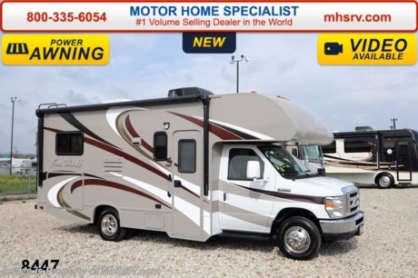 /TX 5/4/14 &lt;a href=&quot;http://www.mhsrv.com/thor-motor-coach/&quot;&gt;&lt;img src=&quot;http://www.mhsrv.com/images/sold-thor.jpg&quot; width=&quot;383&quot; height=&quot;141&quot; border=&quot;0&quot;/&gt;&lt;/a&gt; #1 Volume Selling Motor Home Dealer in the World. MSRP $78,707. New 2015 Thor Motor Coach Four Winds Class C RV. Model 22E with Ford E-350 chassis &amp; Ford Triton V-10 engine. This unit measures approximately 23 feet 11 inches in length. Optional equipment includes the amazing HD-Max color exterior, heated holding tanks, wheel liners and back-up monitor. The Four Winds Class C RV has an incredible list of standard features for 2015 including Mega exterior storage, power windows and locks, gas/electric water heater, large TV with DVD player on a swivel in the over head cab (N/A with cab over entertainment center), auto transfer switch, power patio awning with integrated LED lighting, double door refrigerator, skylight, 4000 Onan Micro Quiet generator, slick fiberglass exterior, full extension drawer glides, roof ladder, bedspread &amp; pillow shams, power vent and much more. FOR ADDITIONAL INFORMATION, PHOTOS &amp; VIDEOS Please visit Motor Home Specialist at  MHSRV .com or Call 800-335-6054. At Motor Home Specialist we DO NOT charge any prep or orientation fees like you will find at other dealerships. All sale prices include a 200 point inspection, interior &amp; exterior wash &amp; detail of vehicle, a thorough coach orientation with an MHS technician, an RV Starter&#39;s kit, a nights stay in our delivery park featuring landscaped and covered pads with full hook-ups and much more! Read From Thousands of Testimonials at MHSRV .com and See What They Had to Say About Their Experience at Motor Home Specialist. WHY PAY MORE?...... WHY SETTLE FOR LESS? 