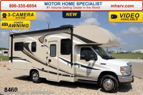 /TX 7/14 &lt;a href=&quot;http://www.mhsrv.com/thor-motor-coach/&quot;&gt;&lt;img src=&quot;http://www.mhsrv.com/images/sold-thor.jpg&quot; width=&quot;383&quot; height=&quot;141&quot; border=&quot;0&quot;/&gt;&lt;/a&gt; If you purchase now through July 31st, 2014 MHSRV will donate $1,000 to the Intrepid Fallen Heroes Fund adding to our now more than $265,000 already raised!  &lt;object width=&quot;400&quot; height=&quot;300&quot;&gt;&lt;param name=&quot;movie&quot; value=&quot;//www.youtube.com/v/zb5_686Rceo?version=3&amp;amp;hl=en_US&quot;&gt;&lt;/param&gt;&lt;param name=&quot;allowFullScreen&quot; value=&quot;true&quot;&gt;&lt;/param&gt;&lt;param name=&quot;allowscriptaccess&quot; value=&quot;always&quot;&gt;&lt;/param&gt;&lt;embed src=&quot;//www.youtube.com/v/zb5_686Rceo?version=3&amp;amp;hl=en_US&quot; type=&quot;application/x-shockwave-flash&quot; width=&quot;400&quot; height=&quot;300&quot; allowscriptaccess=&quot;always&quot; allowfullscreen=&quot;true&quot;&gt;&lt;/embed&gt;&lt;/object&gt;  #1 Volume Selling Motor Home Dealer in the World. MSRP $85,634. New 2015 Thor Motor Coach Chateau Class C RV. Model 23U with Ford E-350 chassis &amp; Ford Triton V-10 engine. This unit measures approximately 24 feet 10 inches in length. Optional equipment includes a cabover entertainment center with TV/DVD player &amp; soundbar, convection microwave, leatherette U-shaped dinette, child safety tether, 15.0 BTU upgraded A/C, exterior shower, heated holding tanks, second auxiliary battery, wheel liners, keyless cab entry, valve stem extenders, spare tire, heated remote exterior mirrors with integrated side view cameras, back up monitor, leatherette driver &amp; passenger seats, cockpit carpet mat &amp; wood dash appliqu&#233;. The Chateau Class C RV has an incredible list of standard features for 2015 including Mega exterior storage, power windows and locks, gas/electric water heater, large TV with DVD player on a swivel in the over head cab (N/A with cab over entertainment center), auto transfer switch, power patio awning with integrated LED lighting, double door refrigerator, skylight, 4000 Onan Micro Quiet generator, 5,000 lb. hitch, slick fiberglass exterior, full extension drawer glides, roof ladder, bedspread &amp; pillow shams, power vent and much more. FOR ADDITIONAL INFORMATION, PHOTOS &amp; VIDEOS Please visit Motor Home Specialist at  MHSRV .com or Call 800-335-6054. At Motor Home Specialist we DO NOT charge any prep or orientation fees like you will find at other dealerships. All sale prices include a 200 point inspection, interior &amp; exterior wash &amp; detail of vehicle, a thorough coach orientation with an MHS technician, an RV Starter&#39;s kit, a nights stay in our delivery park featuring landscaped and covered pads with full hook-ups and much more! Read From Thousands of Testimonials at MHSRV .com and See What They Had to Say About Their Experience at Motor Home Specialist. WHY PAY MORE?...... WHY SETTLE FOR LESS?
