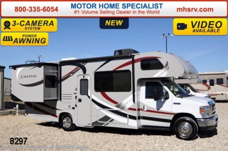 /AL 5/7/14 &lt;a href=&quot;http://www.mhsrv.com/thor-motor-coach/&quot;&gt;&lt;img src=&quot;http://www.mhsrv.com/images/sold-thor.jpg&quot; width=&quot;383&quot; height=&quot;141&quot; border=&quot;0&quot;/&gt;&lt;/a&gt; 2014 CLOSEOUT! The #1 Volume Selling Motor Home Dealer in the World! Visit MHSRV .com or Call 800-335-6054 for complete details &amp; Sale Prices. &lt;object width=&quot;400&quot; height=&quot;300&quot;&gt;&lt;param name=&quot;movie&quot; value=&quot;//www.youtube.com/v/zb5_686Rceo?version=3&amp;amp;hl=en_US&quot;&gt;&lt;/param&gt;&lt;param name=&quot;allowFullScreen&quot; value=&quot;true&quot;&gt;&lt;/param&gt;&lt;param name=&quot;allowscriptaccess&quot; value=&quot;always&quot;&gt;&lt;/param&gt;&lt;embed src=&quot;//www.youtube.com/v/zb5_686Rceo?version=3&amp;amp;hl=en_US&quot; type=&quot;application/x-shockwave-flash&quot; width=&quot;400&quot; height=&quot;300&quot; allowscriptaccess=&quot;always&quot; allowfullscreen=&quot;true&quot;&gt;&lt;/embed&gt;&lt;/object&gt;  MSRP $91,766. New 2014 Thor Motor Coach Chateau Class C RV. Model 26A with slide-out, Ford E-350 chassis &amp; Ford Triton V-10 engine. This unit measures approximately 27 feet in length. Optional equipment includes the all new HD-Max exterior, convection microwave, leatherette sofa, child safety tether, upgraded A/C system, exterior shower, heated holding tanks, second auxiliary battery, wheel liners, valve stem extenders, keyless entry, spare tire, back-up monitor, heated remote exterior mirrors with integrated side view cameras, leatherette driver &amp; passenger chairs and wood dash applique. The Chateau Class C RV has an incredible list of standard features including Mega exterior storage, power windows and locks, swivel cabover TV with DVD player (N/A with cabover entertainment center), booth dinette, automatic electric patio awning, double door refrigerator, skylight, roof ladder, roof A/C unit, 4000 Onan Micro Quiet generator, slick fiberglass exterior, 5000 lb hitch, power vent, bedspread &amp; pillow shams and much more. For additional photos, details, videos &amp; SALE PRICE please visit Motor Home Specialist; the #1 Volume Selling Dealer in the World at MHSRV .com or Call 800-335-6054. At Motor Home Specialist we DO NOT charge any prep or orientation fees like you will find at other dealerships. All sale prices include a 200 point inspection, interior &amp; exterior wash &amp; detail of vehicle, a thorough coach orientation with an MHS technician, an RV Starter&#39;s kit, a nights stay in our delivery park featuring landscaped and covered pads with full hook-ups and much more! Read From Thousands of Testimonials at MHSRV .com and See What They Had to Say About Their Experience at Motor Home Specialist. WHY PAY MORE?...... WHY SETTLE FOR LESS?