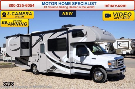 /MO 4/1/14 &lt;a href=&quot;http://www.mhsrv.com/thor-motor-coach/&quot;&gt;&lt;img src=&quot;http://www.mhsrv.com/images/sold-thor.jpg&quot; width=&quot;383&quot; height=&quot;141&quot; border=&quot;0&quot;/&gt;&lt;/a&gt; The #1 Volume Selling Motor Home Dealer in the World! Visit MHSRV .com or Call 800-335-6054 for complete details &amp; Sale Prices. &lt;object width=&quot;400&quot; height=&quot;300&quot;&gt;&lt;param name=&quot;movie&quot; value=&quot;//www.youtube.com/v/zb5_686Rceo?version=3&amp;amp;hl=en_US&quot;&gt;&lt;/param&gt;&lt;param name=&quot;allowFullScreen&quot; value=&quot;true&quot;&gt;&lt;/param&gt;&lt;param name=&quot;allowscriptaccess&quot; value=&quot;always&quot;&gt;&lt;/param&gt;&lt;embed src=&quot;//www.youtube.com/v/zb5_686Rceo?version=3&amp;amp;hl=en_US&quot; type=&quot;application/x-shockwave-flash&quot; width=&quot;400&quot; height=&quot;300&quot; allowscriptaccess=&quot;always&quot; allowfullscreen=&quot;true&quot;&gt;&lt;/embed&gt;&lt;/object&gt;  MSRP $91,766. New 2014 Thor Motor Coach Chateau Class C RV. Model 26A with slide-out, Ford E-350 chassis &amp; Ford Triton V-10 engine. This unit measures approximately 27 feet in length. Optional equipment includes the all new HD-Max exterior, convection microwave, leatherette sofa, child safety tether, upgraded A/C system, exterior shower, heated holding tanks, second auxiliary battery, wheel liners, valve stem extenders, keyless entry, spare tire, back-up monitor, heated remote exterior mirrors with integrated side view cameras, leatherette driver &amp; passenger chairs and wood dash applique. The Chateau Class C RV has an incredible list of standard features including Mega exterior storage, power windows and locks, swivel cabover TV with DVD player (N/A with cabover entertainment center), booth dinette, automatic electric patio awning, double door refrigerator, skylight, roof ladder, roof A/C unit, 4000 Onan Micro Quiet generator, slick fiberglass exterior, 5000 lb hitch, power vent, bedspread &amp; pillow shams and much more. For additional photos, details, videos &amp; SALE PRICE please visit Motor Home Specialist; the #1 Volume Selling Dealer in the World at MHSRV .com or Call 800-335-6054. At Motor Home Specialist we DO NOT charge any prep or orientation fees like you will find at other dealerships. All sale prices include a 200 point inspection, interior &amp; exterior wash &amp; detail of vehicle, a thorough coach orientation with an MHS technician, an RV Starter&#39;s kit, a nights stay in our delivery park featuring landscaped and covered pads with full hook-ups and much more! Read From Thousands of Testimonials at MHSRV .com and See What They Had to Say About Their Experience at Motor Home Specialist. WHY PAY MORE?...... WHY SETTLE FOR LESS?