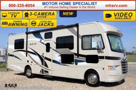 &lt;a href=&quot;http://www.mhsrv.com/thor-motor-coach/&quot;&gt;&lt;img src=&quot;http://www.mhsrv.com/images/sold-thor.jpg&quot; width=&quot;383&quot; height=&quot;141&quot; border=&quot;0&quot;/&gt;&lt;/a&gt; World&#39;s RV Show Priced! Now through April 25th.  Receive a $1,000 VISA Gift Card with purchase from Motor Home Specialist while supplies last.  &lt;object width=&quot;400&quot; height=&quot;300&quot;&gt;&lt;param name=&quot;movie&quot; value=&quot;http://www.youtube.com/v/fBpsq4hH-Ws?version=3&amp;amp;hl=en_US&quot;&gt;&lt;/param&gt;&lt;param name=&quot;allowFullScreen&quot; value=&quot;true&quot;&gt;&lt;/param&gt;&lt;param name=&quot;allowscriptaccess&quot; value=&quot;always&quot;&gt;&lt;/param&gt;&lt;embed src=&quot;http://www.youtube.com/v/fBpsq4hH-Ws?version=3&amp;amp;hl=en_US&quot; type=&quot;application/x-shockwave-flash&quot; width=&quot;400&quot; height=&quot;300&quot; allowscriptaccess=&quot;always&quot; allowfullscreen=&quot;true&quot;&gt;&lt;/embed&gt;&lt;/object&gt; MSRP $105,341. New 2015 Thor Motor Coach A.C.E. Model EVO 29.2 with a slide-out room. The A.C.E. is the class A &amp; C Evolution. It Combines many of the most popular features of a class A motor home and a class C motor home to make something truly unique to the RV industry. This unit measures approximately 29 feet 7 inches in length. Optional equipment includes beautiful HD-Max exterior, exterior entertainment center, TV &amp; DVD player in bedroom, upgraded 15.0 BTU ducted roof A/C unit, second auxiliary battery and (2) 12V attic fans. The A.C.E. also features a Ford Triton V-10 engine, frameless windows, power charging station, drop down overhead bunk, power side mirrors with integrated side view cameras, hydraulic leveling jacks, a mud-room, exterior mega-storage, roof ladder, 4000 Onan Micro-Quiet generator, electric patio awning with integrated LED lights, AM/FM/CD, reclining swivel leatherette captain&#39;s chairs, stainless steel wheel liners, hitch, booth dinette, systems control center, valve stem extenders, refrigerator, microwave, water heater, one-piece windshield with &quot;20/20 vision&quot; front cap that helps eliminate heat and sunlight from getting into the drivers vision, floor level cockpit window for better visibility while turning, a &quot;below floor&quot; furnace and water heater helping keep the noise to an absolute minimum and the exhaust away from the kids and pets, cockpit mirrors, slide-out workstation in the dash and much more.  For additional coach information, brochure, window sticker, videos, photos, reviews &amp; testimonials please visit Motor Home Specialist at MHSRV .com or call 800-335-6054. At MHS we DO NOT charge any prep or orientation fees like you will find at other dealerships. All sale prices include a 200 point inspection, interior &amp; exterior wash &amp; detail of vehicle, a thorough coach orientation with an MHS technician, an RV Starter&#39;s kit, a nights stay in our delivery park featuring landscaped and covered pads with full hook-ups and much more. WHY PAY MORE?... WHY SETTLE FOR LESS? 