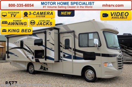 /TX 8/25/14 &lt;a href=&quot;http://www.mhsrv.com/thor-motor-coach/&quot;&gt;&lt;img src=&quot;http://www.mhsrv.com/images/sold-thor.jpg&quot; width=&quot;383&quot; height=&quot;141&quot; border=&quot;0&quot;/&gt;&lt;/a&gt; World&#39;s RV Show Sale Priced Now Through Sept 6th. Call 800-335-6054 for Details.  &lt;object width=&quot;400&quot; height=&quot;300&quot;&gt;&lt;param name=&quot;movie&quot; value=&quot;http://www.youtube.com/v/fBpsq4hH-Ws?version=3&amp;amp;hl=en_US&quot;&gt;&lt;/param&gt;&lt;param name=&quot;allowFullScreen&quot; value=&quot;true&quot;&gt;&lt;/param&gt;&lt;param name=&quot;allowscriptaccess&quot; value=&quot;always&quot;&gt;&lt;/param&gt;&lt;embed src=&quot;http://www.youtube.com/v/fBpsq4hH-Ws?version=3&amp;amp;hl=en_US&quot; type=&quot;application/x-shockwave-flash&quot; width=&quot;400&quot; height=&quot;300&quot; allowscriptaccess=&quot;always&quot; allowfullscreen=&quot;true&quot;&gt;&lt;/embed&gt;&lt;/object&gt; MSRP $104,426. New 2015 Thor Motor Coach A.C.E. Model EVO 27.1 with a slide-out room and king size bed. The A.C.E. is the class A &amp; C Evolution. It Combines many of the most popular features of a class A motor home and a class C motor home to make something truly unique to the RV industry. This unit measures approximately 28 feet 7 inches in length. Optional equipment includes beautiful HD-Max exterior, exterior entertainment center, TV &amp; DVD player in bedroom, upgraded 15.0 BTU ducted roof A/C unit, second auxiliary battery and (2) 12V attic fans. The A.C.E. also features a Ford Triton V-10 engine, frameless windows, power charging station, drop down overhead bunk, power side mirrors with integrated side view cameras, hydraulic leveling jacks, a mud-room, exterior mega-storage, roof ladder, 4000 Onan Micro-Quiet generator, electric patio awning with integrated LED lights, AM/FM/CD, reclining swivel leatherette captain&#39;s chairs, stainless steel wheel liners, hitch, booth dinette, systems control center, valve stem extenders, refrigerator, microwave, water heater, one-piece windshield with &quot;20/20 vision&quot; front cap that helps eliminate heat and sunlight from getting into the drivers vision, floor level cockpit window for better visibility while turning, a &quot;below floor&quot; furnace and water heater helping keep the noise to an absolute minimum and the exhaust away from the kids and pets, cockpit mirrors, slide-out workstation in the dash and much more.  For additional coach information, brochure, window sticker, videos, photos, reviews &amp; testimonials please visit Motor Home Specialist at MHSRV .com or call 800-335-6054. At MHS we DO NOT charge any prep or orientation fees like you will find at other dealerships. All sale prices include a 200 point inspection, interior &amp; exterior wash &amp; detail of vehicle, a thorough coach orientation with an MHS technician, an RV Starter&#39;s kit, a nights stay in our delivery park featuring landscaped and covered pads with full hook-ups and much more. WHY PAY MORE?... WHY SETTLE FOR LESS?