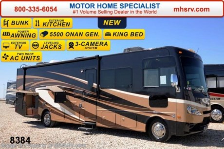 /TX 9/22/14 &lt;a href=&quot;http://www.mhsrv.com/thor-motor-coach/&quot;&gt;&lt;img src=&quot;http://www.mhsrv.com/images/sold-thor.jpg&quot; width=&quot;383&quot; height=&quot;141&quot; border=&quot;0&quot;/&gt;&lt;/a&gt; Receive a $1,000 VISA Gift Card with purchase from Motor Home Specialist while supplies last. &lt;object width=&quot;400&quot; height=&quot;300&quot;&gt;&lt;param name=&quot;movie&quot; value=&quot;//www.youtube.com/v/kmlpm26tPJA?hl=en_US&amp;amp;version=3&quot;&gt;&lt;/param&gt;&lt;param name=&quot;allowFullScreen&quot; value=&quot;true&quot;&gt;&lt;/param&gt;&lt;param name=&quot;allowscriptaccess&quot; value=&quot;always&quot;&gt;&lt;/param&gt;&lt;embed src=&quot;//www.youtube.com/v/kmlpm26tPJA?hl=en_US&amp;amp;version=3&quot; type=&quot;application/x-shockwave-flash&quot; width=&quot;400&quot; height=&quot;300&quot; allowscriptaccess=&quot;always&quot; allowfullscreen=&quot;true&quot;&gt;&lt;/embed&gt;&lt;/object&gt;    #1 Volume Selling Motor Home Dealer in the World. Call 800-335-6054 or visit MHSRV .com for our Upfront &amp; Everyday Low Sale Prices!  The New 2015 Thor Motor Coach Hurricane Model 34J. MSRP $146,480. This all new Class A bunkhouse motor home is approximately 35 foot 5 inches wide and features a Ford chassis, a V-10 Ford engine, a full wall slide, dream booth dinette, bunk beds with convertible sofa feature, side hinged baggage doors, king size bed &amp; a sofa with Hide-A-Bed. Optional equipment includes the beautiful full body paint exterior, LCD TV in bedroom with DVD player, exterior entertainment center, solid surface kitchen countertop, power roof vent, valve stem extenders, holding tanks with heat pads, drop down electric overhead bunk, dual pane windows, power drivers seat as well as an exterior kitchen including refrigerator, sink, portable grill and inverter. The all new Thor Motor Coach Hurricane RV also features a Ford chassis with Triton V-10 Ford engine, automatic hydraulic leveling jacks, second auxiliary battery, large LCD TV, tinted one piece windshield, power patio awning with integrated LED lighting, two roof A/C units, night shades, refrigerator, microwave, oven and much more. For additional coach information, brochure, window sticker, videos, photos, reviews &amp; testimonials please visit Motor Home Specialist at MHSRV .com or call 800-335-6054. At MHS we DO NOT charge any prep or orientation fees like you will find at other dealerships. All sale prices include a 200 point inspection, interior &amp; exterior wash &amp; detail of vehicle, a thorough coach orientation with an MHS technician, an RV Starter&#39;s kit, a nights stay in our delivery park featuring landscaped and covered pads with full hook-ups and much more. WHY PAY MORE?... WHY SETTLE FOR LESS? &lt;object width=&quot;400&quot; height=&quot;300&quot;&gt;&lt;param name=&quot;movie&quot; value=&quot;//www.youtube.com/v/VZXdH99Xe00?hl=en_US&amp;amp;version=3&quot;&gt;&lt;/param&gt;&lt;param name=&quot;allowFullScreen&quot; value=&quot;true&quot;&gt;&lt;/param&gt;&lt;param name=&quot;allowscriptaccess&quot; value=&quot;always&quot;&gt;&lt;/param&gt;&lt;embed src=&quot;//www.youtube.com/v/VZXdH99Xe00?hl=en_US&amp;amp;version=3&quot; type=&quot;application/x-shockwave-flash&quot; width=&quot;400&quot; height=&quot;300&quot; allowscriptaccess=&quot;always&quot; allowfullscreen=&quot;true&quot;&gt;&lt;/embed&gt;&lt;/object&gt; 