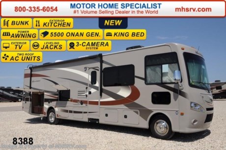 /TX 5/5/15 &lt;a href=&quot;http://www.mhsrv.com/thor-motor-coach/&quot;&gt;&lt;img src=&quot;http://www.mhsrv.com/images/sold-thor.jpg&quot; width=&quot;383&quot; height=&quot;141&quot; border=&quot;0&quot;/&gt;&lt;/a&gt;
Receive a $1,000 VISA Gift Card with purchase from Motor Home Specialist while supplies last.  &lt;object width=&quot;400&quot; height=&quot;300&quot;&gt;&lt;param name=&quot;movie&quot; value=&quot;//www.youtube.com/v/kmlpm26tPJA?hl=en_US&amp;amp;version=3&quot;&gt;&lt;/param&gt;&lt;param name=&quot;allowFullScreen&quot; value=&quot;true&quot;&gt;&lt;/param&gt;&lt;param name=&quot;allowscriptaccess&quot; value=&quot;always&quot;&gt;&lt;/param&gt;&lt;embed src=&quot;//www.youtube.com/v/kmlpm26tPJA?hl=en_US&amp;amp;version=3&quot; type=&quot;application/x-shockwave-flash&quot; width=&quot;400&quot; height=&quot;300&quot; allowscriptaccess=&quot;always&quot; allowfullscreen=&quot;true&quot;&gt;&lt;/embed&gt;&lt;/object&gt;     The New 2015 Thor Motor Coach Hurricane Model 34J. MSRP $135,094. This all new Class A bunkhouse motor home is approximately 35 foot 5 inches wide and features a Ford chassis, a V-10 Ford engine, a full wall slide, dream booth dinette, bunk beds with convertible sofa feature, side hinged baggage doors, king size bed &amp; a sofa with Hide-A-Bed. Optional equipment includes the beautiful HD-Max exterior, LCD TV in bedroom with DVD player, exterior entertainment center, solid surface kitchen countertop, power roof vent, valve stem extenders, holding tanks with heat pads, drop down electric overhead bunk as well as an exterior kitchen including refrigerator, sink, portable grill and inverter. The all new Thor Motor Coach Hurricane RV also features a Ford chassis with Triton V-10 Ford engine, automatic hydraulic leveling jacks, second auxiliary battery, large LCD TV, tinted one piece windshield, power patio awning with integrated LED lighting, two roof A/C units, night shades, refrigerator, microwave, oven and much more. For additional coach information, brochure, window sticker, videos, photos, reviews &amp; testimonials please visit Motor Home Specialist at MHSRV .com or call 800-335-6054. At MHS we DO NOT charge any prep or orientation fees like you will find at other dealerships. All sale prices include a 200 point inspection, interior &amp; exterior wash &amp; detail of vehicle, a thorough coach orientation with an MHS technician, an RV Starter&#39;s kit, a nights stay in our delivery park featuring landscaped and covered pads with full hook-ups and much more. WHY PAY MORE?... WHY SETTLE FOR LESS? &lt;object width=&quot;400&quot; height=&quot;300&quot;&gt;&lt;param name=&quot;movie&quot; value=&quot;//www.youtube.com/v/VZXdH99Xe00?hl=en_US&amp;amp;version=3&quot;&gt;&lt;/param&gt;&lt;param name=&quot;allowFullScreen&quot; value=&quot;true&quot;&gt;&lt;/param&gt;&lt;param name=&quot;allowscriptaccess&quot; value=&quot;always&quot;&gt;&lt;/param&gt;&lt;embed src=&quot;//www.youtube.com/v/VZXdH99Xe00?hl=en_US&amp;amp;version=3&quot; type=&quot;application/x-shockwave-flash&quot; width=&quot;400&quot; height=&quot;300&quot; allowscriptaccess=&quot;always&quot; allowfullscreen=&quot;true&quot;&gt;&lt;/embed&gt;&lt;/object&gt; 
