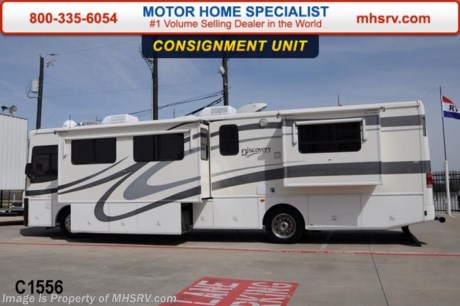 /IN 4/1/14 &lt;a href=&quot;http://www.mhsrv.com/fleetwood-rvs/&quot;&gt;&lt;img src=&quot;http://www.mhsrv.com/images/sold-fleetwood.jpg&quot; width=&quot;383&quot; height=&quot;141&quot; border=&quot;0&quot;/&gt;&lt;/a&gt; Used Fleetwood RV for Sale- 2001 Fleetwood Discovery 37U is approximately 37 feet in length with 2 slides, a 330HP Caterpillar engine, Freightliner chassis, 7.5KW Onan generator, Allison 6 speed automatic transmission, 117,190 miles, power mirrors with heat, patio &amp; door awnings, window awnings, gas/electric water heater, aluminum wheels, exterior shower, solar panel, automatic hydraulic leveling system, back up camera, inverter, dual pane windows, solid surface counters, convection microwave, washer/dryer combo, satellite, 2 ducted roof A/Cs with heat pumps and 2 LCD TVs. For additional information and photos please visit Motor Home Specialist at www.MHSRV .com or call 800-335-6054.
