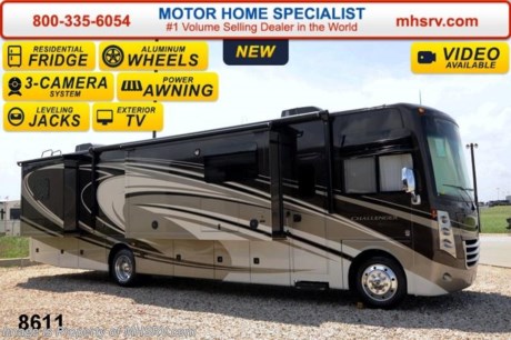 /OK 8/25/14 &lt;a href=&quot;http://www.mhsrv.com/thor-motor-coach/&quot;&gt;&lt;img src=&quot;http://www.mhsrv.com/images/sold-thor.jpg&quot; width=&quot;383&quot; height=&quot;141&quot; border=&quot;0&quot;/&gt;&lt;/a&gt; World&#39;s RV Show Sale Priced Now Through Sept 6th. Call 800-335-6054 for Details.   &lt;object width=&quot;400&quot; height=&quot;300&quot;&gt;&lt;param name=&quot;movie&quot; value=&quot;//www.youtube.com/v/bN591K_alkM?hl=en_US&amp;amp;version=3&quot;&gt;&lt;/param&gt;&lt;param name=&quot;allowFullScreen&quot; value=&quot;true&quot;&gt;&lt;/param&gt;&lt;param name=&quot;allowscriptaccess&quot; value=&quot;always&quot;&gt;&lt;/param&gt;&lt;embed src=&quot;//www.youtube.com/v/bN591K_alkM?hl=en_US&amp;amp;version=3&quot; type=&quot;application/x-shockwave-flash&quot; width=&quot;400&quot; height=&quot;300&quot; allowscriptaccess=&quot;always&quot; allowfullscreen=&quot;true&quot;&gt;&lt;/embed&gt;&lt;/object&gt;   MSRP $167,889. The new 2015 Thor Motor Coach Challenger features frameless windows, Flexsteel driver and passenger&#39;s chairs, detachable shore cord, 100 gallon fresh water tank, exterior speakers, LED lighting, beautiful decor, Whirlpool microwave, residential refrigerator, 1800 Watt inverter and a larger bedroom TV. This luxury RV measures approximately 38 feet 1 inch in length and features (3) slide-out rooms, a revolutionary &quot;Island&quot; kitchen with vast countertop space, a custom kitchen bar with wine rack, a hidden trash receptacle, dual vanities in bathroom, a large panoramic window across from kitchen and a motorized hide-a-way 40&quot; LCD TV with sound bar! Optional equipment includes the Chocolate Silk full body paint exterior, frameless dual pane windows, electric overhead Hide-Away Bunk and a 3-burner range with oven. The 2015 Thor Motor Coach Challenger also features one of the most impressive lists of standard equipment in the RV industry including a Ford Triton V-10 engine, 5-speed automatic transmission, 22-Series ford chassis with aluminum wheels, fully automatic hydraulic leveling system, electric patio awning with LED lighting, side hinged baggage doors, exterior entertainment package, iPod docking station, DVD, LCD TVs, day/night shades, Corian kitchen counter, dual roof A/C units, 5500 Onan generator, gas/electric water heater, heated and enclosed holding tanks and much more. For additional coach information, brochure, window sticker, videos, photos, reviews &amp; testimonials please visit Motor Home Specialist at MHSRV .com or call 800-335-6054. At MHS we DO NOT charge any prep or orientation fees like you will find at other dealerships. All sale prices include a 200 point inspection, interior &amp; exterior wash &amp; detail of vehicle, a thorough coach orientation with an MHS technician, an RV Starter&#39;s kit, a nights stay in our delivery park featuring landscaped and covered pads with full hook-ups and much more. WHY PAY MORE?... WHY SETTLE FOR LESS? 