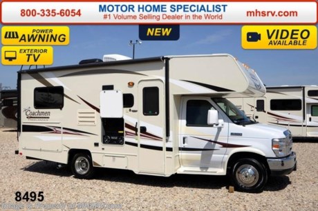 /TX 8/25/14 &lt;a href=&quot;http://www.mhsrv.com/coachmen-rv/&quot;&gt;&lt;img src=&quot;http://www.mhsrv.com/images/sold-coachmen.jpg&quot; width=&quot;383&quot; height=&quot;141&quot; border=&quot;0&quot;/&gt;&lt;/a&gt; World&#39;s RV Show Sale Priced Now Through Sept 6th. Call 800-335-6054 for Details. Receive a $1,000 VISA Gift Card with purchase from Motor Home Specialist while supplies last!  &lt;object width=&quot;400&quot; height=&quot;300&quot;&gt;&lt;param name=&quot;movie&quot; value=&quot;//www.youtube.com/v/Up9m210doqE?version=3&amp;amp;hl=en_US&quot;&gt;&lt;/param&gt;&lt;param name=&quot;allowFullScreen&quot; value=&quot;true&quot;&gt;&lt;/param&gt;&lt;param name=&quot;allowscriptaccess&quot; value=&quot;always&quot;&gt;&lt;/param&gt;&lt;embed src=&quot;//www.youtube.com/v/Up9m210doqE?version=3&amp;amp;hl=en_US&quot; type=&quot;application/x-shockwave-flash&quot; width=&quot;400&quot; height=&quot;300&quot; allowscriptaccess=&quot;always&quot; allowfullscreen=&quot;true&quot;&gt;&lt;/embed&gt;&lt;/object&gt;  
#1 Volume Selling Motor Home Dealer in the World. Call 800-335-6054 or visit MHSRV .com for our Upfront &amp; Everyday Low Sale Prices! MSRP $81,835. New 2015 Coachmen Freelander Model 21QB. This Class C RV measures approximately 23 feet 6 inches in length and features a large U-shaped booth &amp; plenty of sleeping areas. This beautiful new class C RV includes Coachmen&#39;s Anniversary package featuring high gloss colored fiberglass sidewalls, fiberglass running boards, tinted windows, 3 burner range with oven, stainless steel wheel inserts, AM/FM stereo, power patio awning, rear ladder, Travel Easy Roadside Assistance, 50 gallon fresh water tank, 5,000 lb. hitch, glass shower door, Onan generator, 80 inch long bed, roller bearing drawer glides, Azdel Composite sidewall and Thermofoil counter tops.  Additional options include the all new Platinum wood color, swivel passenger seat, exterior privacy windshield cover, spare tire, exterior entertainment center and 24&quot; LCD TV w/DVD, as well as the Freelander Premier Package which includes an electric awning, back-up camera, child safety net and ladder and heated holding tanks. The Coachmen Freelander 21QB also features a Ford E-350 chassis, Ford V-10 engine, automatic transmission, 55 gallon fuel tank and more.  For additional coach information, brochure, window sticker, videos, photos, Freelander customer reviews &amp; testimonials please visit Motor Home Specialist at MHSRV .com or call 800-335-6054. At MHS we DO NOT charge any prep or orientation fees like you will find at other dealerships. All sale prices include a 200 point inspection, interior &amp; exterior wash &amp; detail of vehicle, a thorough coach orientation with an MHS technician, an RV Starter&#39;s kit, a nights stay in our delivery park featuring landscaped and covered pads with full hook-ups and much more. WHY PAY MORE?... WHY SETTLE FOR LESS? 