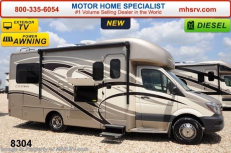 /AZ 6-30-15 &lt;a href=&quot;http://www.mhsrv.com/thor-motor-coach/&quot;&gt;&lt;img src=&quot;http://www.mhsrv.com/images/sold-thor.jpg&quot; width=&quot;383&quot; height=&quot;141&quot; border=&quot;0&quot;/&gt;&lt;/a&gt;
MSRP $128,576. New 2015 Thor Motor Coach Chateau Citation Sprinter Diesel. Model 24ST. This RV measures approximately 25ft. 9in. in length &amp; features a slide-out room, frameless windows and 2 beds. Optional equipment includes the beautiful full body paint exterior, LCD TV in bedroom, cab over entertainment center, wood dash applique, 12V attic fan, exterior TV, diesel generator &amp; second auxiliary battery. The all new 2015 Chateau Citation Sprinter also features a turbo diesel engine, AM/FM/CD, power windows &amp; locks, keyless entry &amp; much more. For additional coach information, brochure, window sticker, videos, photos, Chateau customer reviews &amp; testimonials please visit Motor Home Specialist at MHSRV .com or call 800-335-6054. At MHS we DO NOT charge any prep or orientation fees like you will find at other dealerships. All sale prices include a 200 point inspection, interior &amp; exterior wash &amp; detail of vehicle, a thorough coach orientation with an MHS technician, an RV Starter&#39;s kit, a nights stay in our delivery park featuring landscaped and covered pads with full hook-ups and much more. WHY PAY MORE?... WHY SETTLE FOR LESS? 