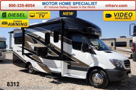 /FL 9-1-15 &lt;a href=&quot;http://www.mhsrv.com/thor-motor-coach/&quot;&gt;&lt;img src=&quot;http://www.mhsrv.com/images/sold-thor.jpg&quot; width=&quot;383&quot; height=&quot;141&quot; border=&quot;0&quot;/&gt;&lt;/a&gt;
World&#39;s RV Show Sale Priced Now Through Sept 12, 2015. Call 800-335-6054 for Details.  MSRP $129,333. New 2015 Thor Motor Coach Four Winds Siesta Sprinter Diesel. Model 24SR. This RV measures approximately 24 ft. 10 in. in length &amp; features 2 slide-out rooms, frameless windows and a large mid-ship TV on a slide. Optional equipment includes the beautiful full body paint exterior, LCD TV in bedroom, wood dash appliqu&#233;, 12V attic fan, holding tanks with heat pads, diesel generator, exterior TV &amp; second auxiliary battery.  The all new 2015 Four Winds Siesta Sprinter also features a turbo diesel engine, AM/FM/CD, power windows &amp; locks, keyless entry &amp; much more. For additional coach information, brochure, window sticker, videos, photos, Four Winds customer reviews &amp; testimonials please visit Motor Home Specialist at MHSRV .com or call 800-335-6054. At MHS we DO NOT charge any prep or orientation fees like you will find at other dealerships. All sale prices include a 200 point inspection, interior &amp; exterior wash &amp; detail of vehicle, a thorough coach orientation with an MHS technician, an RV Starter&#39;s kit, a nights stay in our delivery park featuring landscaped and covered pads with full hook-ups and much more. WHY PAY MORE?... WHY SETTLE FOR LESS?