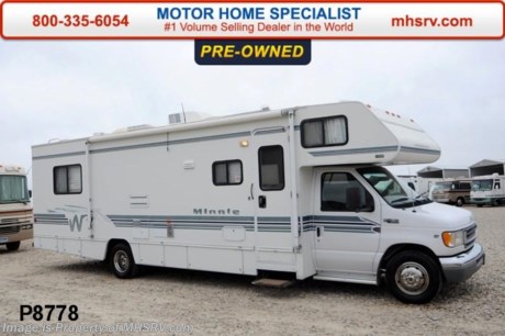 /TX 5/30/2014 &lt;a href=&quot;http://www.mhsrv.com/winnebago-rvs/&quot;&gt;&lt;img src=&quot;http://www.mhsrv.com/images/sold-winnebago.jpg&quot; width=&quot;383&quot; height=&quot;141&quot; border=&quot;0&quot;/&gt;&lt;/a&gt; Used Winnebago RV for Sale- 2001 Winnebago Minnie Winnie 31C with slide and 40,901 miles. This RV is approximately 31 feet in length with a Ford Triton V10 engine, Ford 450 chassis, power mirrors with heat, power windows &amp; locks, 4KW Onan gas generator, patio awning, slide-out room toppers, water heater, 3.5K lb. hitch, automatic hydraulic leveling jacks, exterior entertainment center, cab over bunk, ducted roof A/C and a LCD TV. For additional information and photos please visit Motor Home Specialist at www.MHSRV .com or call 800-335-6054.