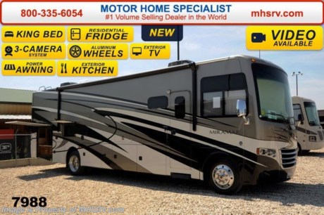 /TX 10/15/14 &lt;a href=&quot;http://www.mhsrv.com/thor-motor-coach/&quot;&gt;&lt;img src=&quot;http://www.mhsrv.com/images/sold-thor.jpg&quot; width=&quot;383&quot; height=&quot;141&quot; border=&quot;0&quot;/&gt;&lt;/a&gt;
Receive a $2,000 VISA Gift Card with purchase from Motor Home Specialist while supplies last.   &lt;object width=&quot;400&quot; height=&quot;300&quot;&gt;&lt;param name=&quot;movie&quot; value=&quot;//www.youtube.com/v/43jBXBFPE9s?version=3&amp;amp;hl=en_US&quot;&gt;&lt;/param&gt;&lt;param name=&quot;allowFullScreen&quot; value=&quot;true&quot;&gt;&lt;/param&gt;&lt;param name=&quot;allowscriptaccess&quot; value=&quot;always&quot;&gt;&lt;/param&gt;&lt;embed src=&quot;//www.youtube.com/v/43jBXBFPE9s?version=3&amp;amp;hl=en_US&quot; type=&quot;application/x-shockwave-flash&quot; width=&quot;400&quot; height=&quot;300&quot; allowscriptaccess=&quot;always&quot; allowfullscreen=&quot;true&quot;&gt;&lt;/embed&gt;&lt;/object&gt; 
&lt;object width=&quot;400&quot; height=&quot;300&quot;&gt;&lt;param name=&quot;movie&quot; value=&quot;http://www.youtube.com/v/_D_MrYPO4yY?version=3&amp;amp;hl=en_US&quot;&gt;&lt;/param&gt;&lt;param name=&quot;allowFullScreen&quot; value=&quot;true&quot;&gt;&lt;/param&gt;&lt;param name=&quot;allowscriptaccess&quot; value=&quot;always&quot;&gt;&lt;/param&gt;&lt;embed src=&quot;http://www.youtube.com/v/_D_MrYPO4yY?version=3&amp;amp;hl=en_US&quot; type=&quot;application/x-shockwave-flash&quot; width=&quot;400&quot; height=&quot;300&quot; allowscriptaccess=&quot;always&quot; allowfullscreen=&quot;true&quot;&gt;&lt;/embed&gt;&lt;/object&gt;
#1 Volume Selling Motor Home Dealer in the World. Call 800-335-6054 or visit MHSRV .com for our Upfront &amp; Everyday Low Sale Prices!  MSRP $157,292. The New 2015 Thor Motor Coach Miramar 34.2 Model. This luxury class A gas motor home measures approximately 35 feet 10 inches in length and features a full wall slide, a large booth dinette, side mounted flat panel TV for easy viewing when the slide-out room is in, exterior entertainment center with TV, large sofa w/air mattress and a king size bed. Optional equipment includes the beautiful full body paint exterior, power driver&#39;s seat, dual pane windows, electric overhead drop down bunk and an exterior kitchen that includes a refrigerator, sink, portable gas grill and 1000 watt inverter. The 2015 Thor Motor Coach Miramar also features one of the most impressive lists of standard equipment in the RV industry including a Ford Triton V-10 engine, 5-speed automatic transmission, Ford 22 Series chassis with 22.5 Michelin tires and high polished aluminum wheels, automatic leveling system with touch pad controls, power patio awning with LED lights, frameless windows, slide-out room awning toppers, heated/remote exterior mirrors with integrated side view cameras, side hinged baggage doors, halogen headlamps with LED accent lights, heated and enclosed holding tanks, residential refrigerator, solid surface kitchen sink, LCD TVs, DVD, 5500 Onan generator, gas/electric water heater and much more. For additional coach information, brochure, window sticker, videos, photos, Miramar customer reviews &amp; testimonials please visit Motor Home Specialist at MHSRV .com or call 800-335-6054. At MHS we DO NOT charge any prep or orientation fees like you will find at other dealerships. All sale prices include a 200 point inspection, interior &amp; exterior wash &amp; detail of vehicle, a thorough coach orientation with an MHS technician, an RV Starter&#39;s kit, a nights stay in our delivery park featuring landscaped and covered pads with full hook-ups and much more. WHY PAY MORE?... WHY SETTLE FOR LESS? &lt;object width=&quot;400&quot; height=&quot;300&quot;&gt;&lt;param name=&quot;movie&quot; value=&quot;//www.youtube.com/v/wsGkgVdi1T8?version=3&amp;amp;hl=en_US&quot;&gt;&lt;/param&gt;&lt;param name=&quot;allowFullScreen&quot; value=&quot;true&quot;&gt;&lt;/param&gt;&lt;param name=&quot;allowscriptaccess&quot; value=&quot;always&quot;&gt;&lt;/param&gt;&lt;embed src=&quot;//www.youtube.com/v/wsGkgVdi1T8?version=3&amp;amp;hl=en_US&quot; type=&quot;application/x-shockwave-flash&quot; width=&quot;400&quot; height=&quot;300&quot; allowscriptaccess=&quot;always&quot; allowfullscreen=&quot;true&quot;&gt;&lt;/embed&gt;&lt;/object&gt;