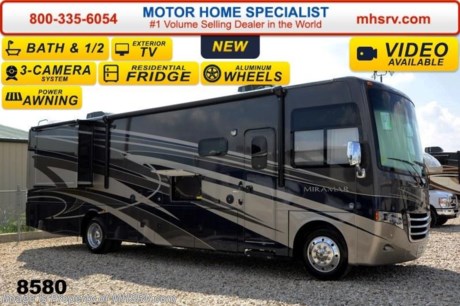 /TX 9/22/14 &lt;a href=&quot;http://www.mhsrv.com/thor-motor-coach/&quot;&gt;&lt;img src=&quot;http://www.mhsrv.com/images/sold-thor.jpg&quot; width=&quot;383&quot; height=&quot;141&quot; border=&quot;0&quot;/&gt;&lt;/a&gt; World&#39;s RV Show Sale Priced Now Through Sept 6th. Call 800-335-6054 for Details. Receive a $1,000 VISA Gift Card with purchase from Motor Home Specialist while supplies last. &lt;object width=&quot;400&quot; height=&quot;300&quot;&gt;&lt;param name=&quot;movie&quot; value=&quot;//www.youtube.com/v/43jBXBFPE9s?version=3&amp;amp;hl=en_US&quot;&gt;&lt;/param&gt;&lt;param name=&quot;allowFullScreen&quot; value=&quot;true&quot;&gt;&lt;/param&gt;&lt;param name=&quot;allowscriptaccess&quot; value=&quot;always&quot;&gt;&lt;/param&gt;&lt;embed src=&quot;//www.youtube.com/v/43jBXBFPE9s?version=3&amp;amp;hl=en_US&quot; type=&quot;application/x-shockwave-flash&quot; width=&quot;400&quot; height=&quot;300&quot; allowscriptaccess=&quot;always&quot; allowfullscreen=&quot;true&quot;&gt;&lt;/embed&gt;&lt;/object&gt; 
&lt;object width=&quot;400&quot; height=&quot;300&quot;&gt;&lt;param name=&quot;movie&quot; value=&quot;http://www.youtube.com/v/_D_MrYPO4yY?version=3&amp;amp;hl=en_US&quot;&gt;&lt;/param&gt;&lt;param name=&quot;allowFullScreen&quot; value=&quot;true&quot;&gt;&lt;/param&gt;&lt;param name=&quot;allowscriptaccess&quot; value=&quot;always&quot;&gt;&lt;/param&gt;&lt;embed src=&quot;http://www.youtube.com/v/_D_MrYPO4yY?version=3&amp;amp;hl=en_US&quot; type=&quot;application/x-shockwave-flash&quot; width=&quot;400&quot; height=&quot;300&quot; allowscriptaccess=&quot;always&quot; allowfullscreen=&quot;true&quot;&gt;&lt;/embed&gt;&lt;/object&gt;
 #1 Volume Selling Motor Home Dealer in the World. Call 800-335-6054 or visit MHSRV .com for our Upfront &amp; Everyday Low Sale Prices!  MSRP $154,869. The New 2015 Thor Motor Coach Miramar 34.1 Model. This luxury class A gas bath &amp; 1/2 motor home measures approximately 35 feet 10 inches in length and features 2 slides, a large booth dinette, large flat panel TV, exterior entertainment center with TV and sofa w/Hide-A-Bed. Optional equipment includes the beautiful full body paint exterior, electric overhead drop down bunk, dual pane windows and power driver&#39;s seat. The 2015 Thor Motor Coach Miramar also features one of the most impressive lists of standard equipment in the RV industry including a Ford Triton V-10 engine, 5-speed automatic transmission, Ford 22 Series chassis with 22.5 Michelin tires and high polished aluminum wheels, automatic leveling system with touch pad controls, power patio awning with LED lights, frameless windows, slide-out room awning toppers, heated/remote exterior mirrors with integrated side view cameras, side hinged baggage doors, halogen headlamps with LED accent lights, heated and enclosed holding tanks, residential refrigerator, solid surface kitchen sink, LCD TVs, DVD, 5500 Onan generator, gas/electric water heater and much more. For additional coach information, brochure, window sticker, videos, photos, Miramar customer reviews &amp; testimonials please visit Motor Home Specialist at MHSRV .com or call 800-335-6054. At MHS we DO NOT charge any prep or orientation fees like you will find at other dealerships. All sale prices include a 200 point inspection, interior &amp; exterior wash &amp; detail of vehicle, a thorough coach orientation with an MHS technician, an RV Starter&#39;s kit, a nights stay in our delivery park featuring landscaped and covered pads with full hook-ups and much more. WHY PAY MORE?... WHY SETTLE FOR LESS? &lt;object width=&quot;400&quot; height=&quot;300&quot;&gt;&lt;param name=&quot;movie&quot; value=&quot;//www.youtube.com/v/wsGkgVdi1T8?version=3&amp;amp;hl=en_US&quot;&gt;&lt;/param&gt;&lt;param name=&quot;allowFullScreen&quot; value=&quot;true&quot;&gt;&lt;/param&gt;&lt;param name=&quot;allowscriptaccess&quot; value=&quot;always&quot;&gt;&lt;/param&gt;&lt;embed src=&quot;//www.youtube.com/v/wsGkgVdi1T8?version=3&amp;amp;hl=en_US&quot; type=&quot;application/x-shockwave-flash&quot; width=&quot;400&quot; height=&quot;300&quot; allowscriptaccess=&quot;always&quot; allowfullscreen=&quot;true&quot;&gt;&lt;/embed&gt;&lt;/object&gt;